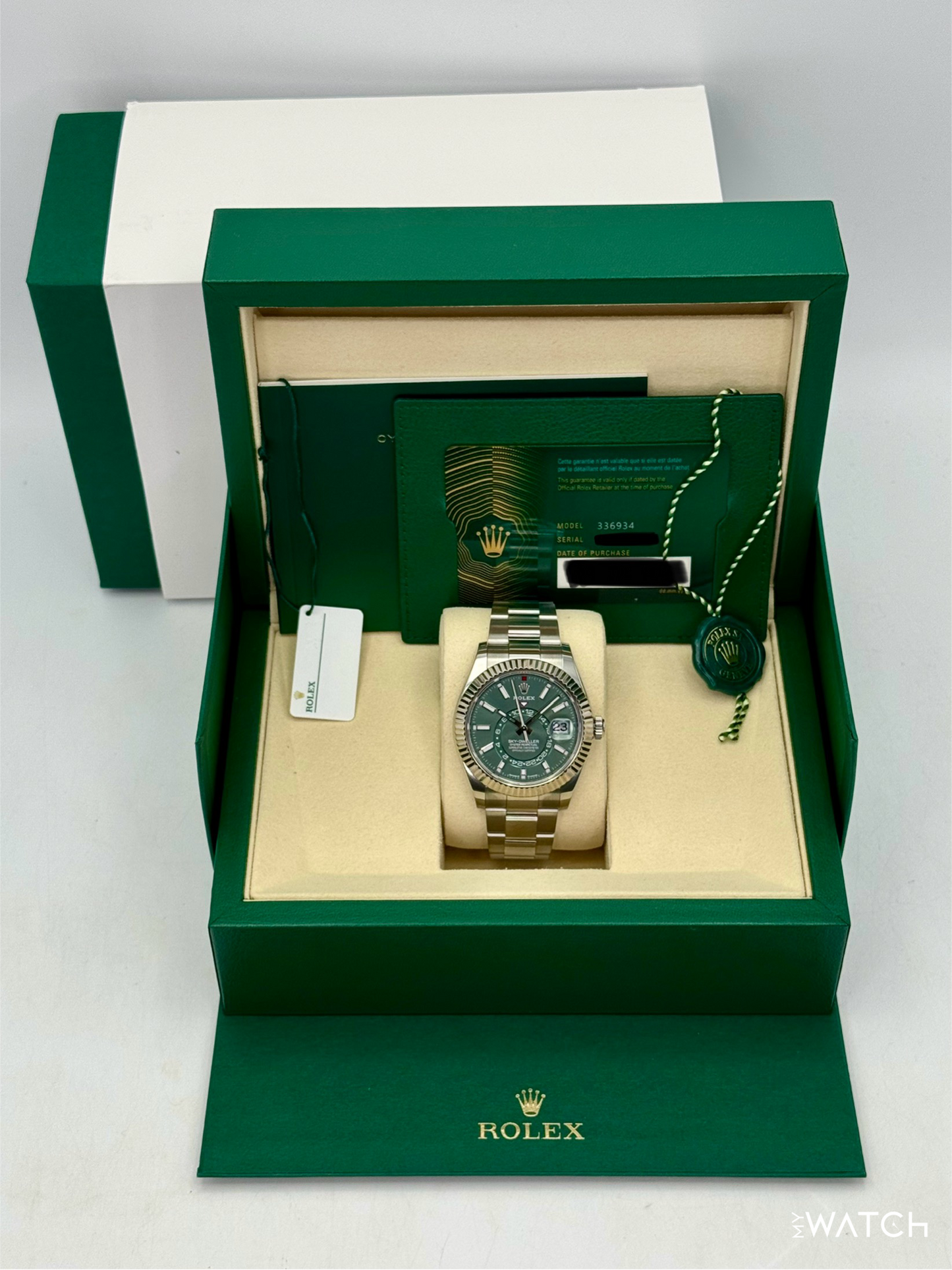 2025 Rolex Sky-Dweller 42mm 336934 Oyster Green Dial - MyWatchLLC