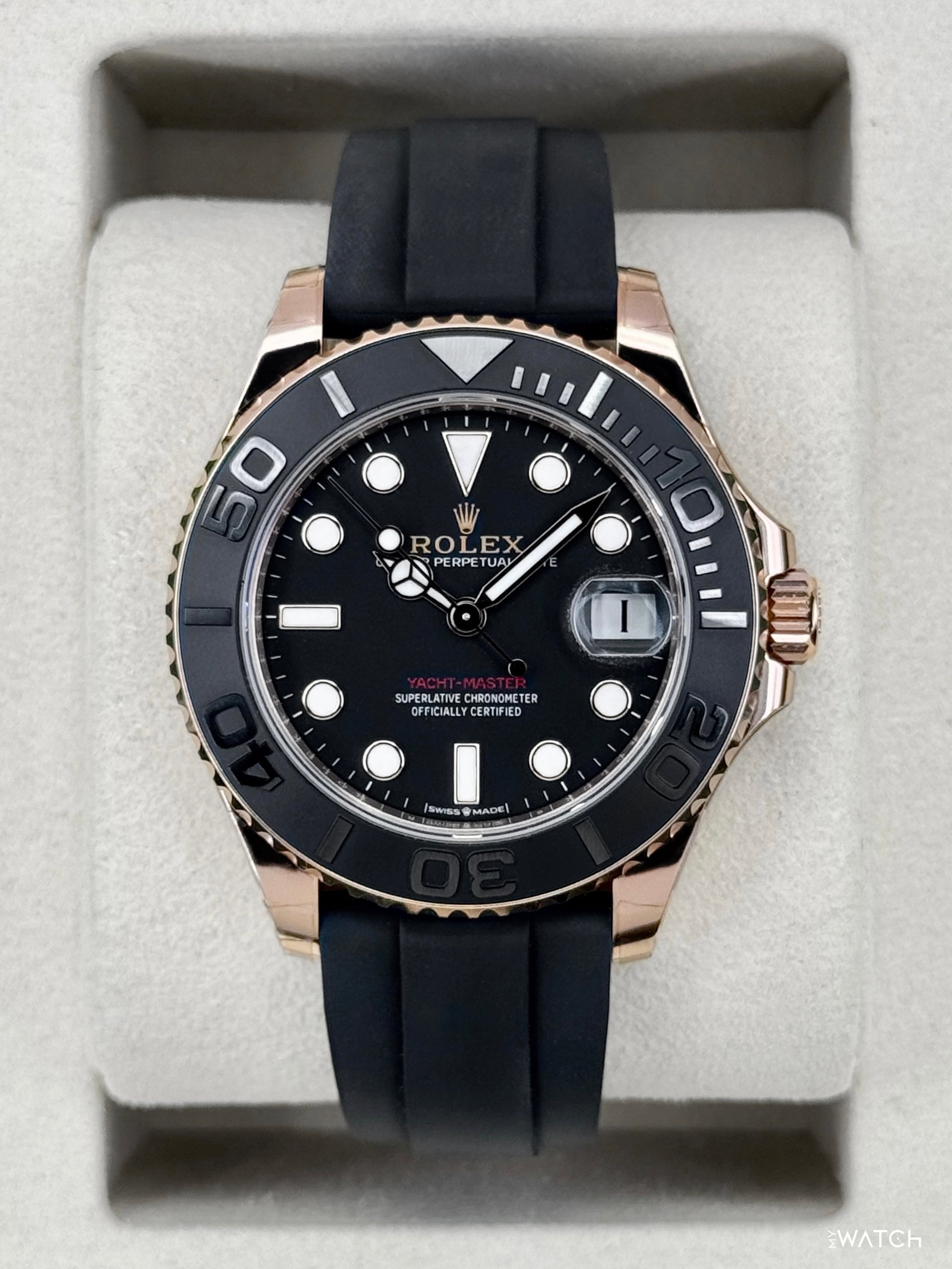 NEW 2026 Rolex Yacht-Master 37mm 268655 Rose Gold Black Dial (STICKERED) - MyWatchLLC