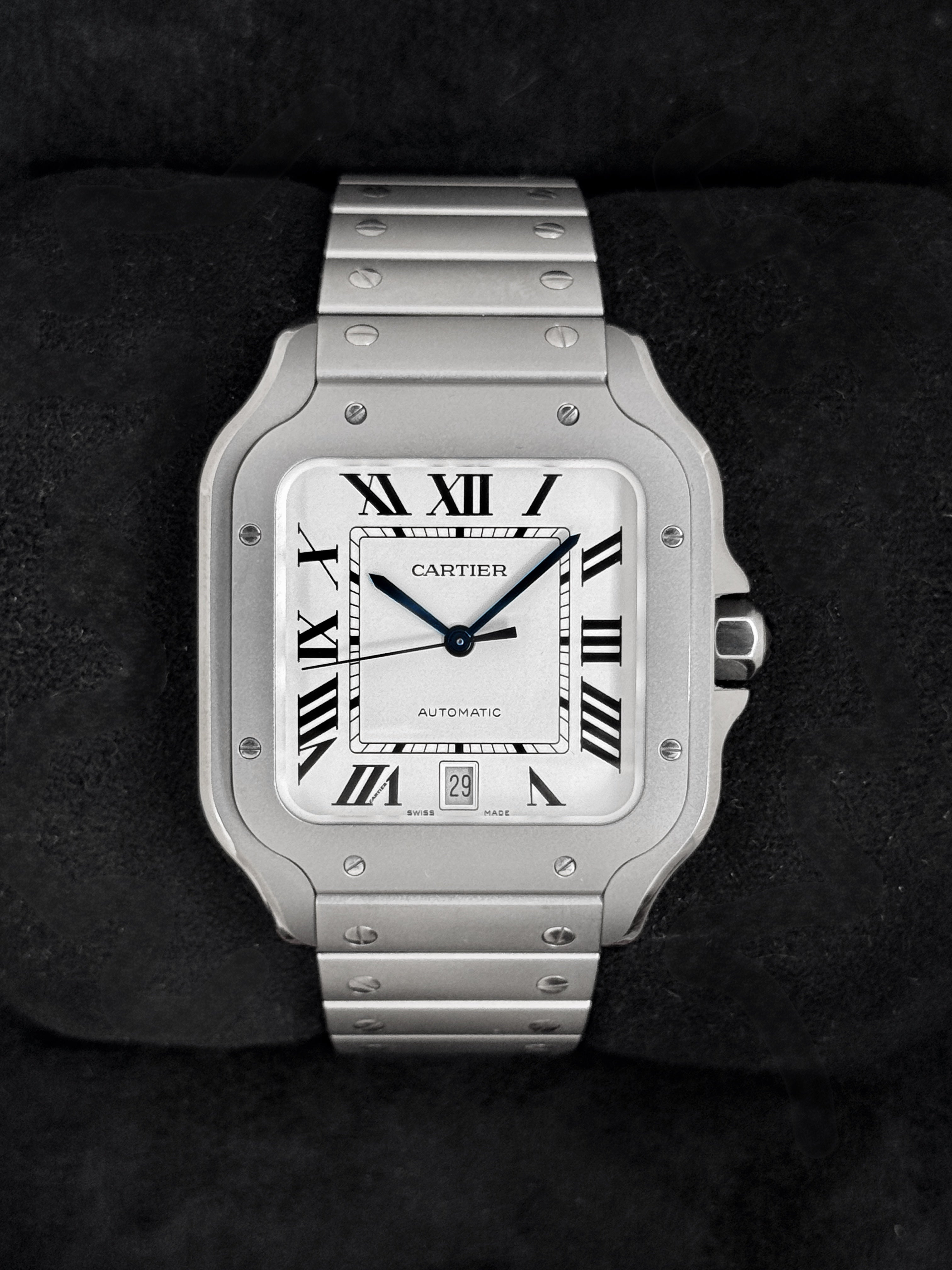 2025 Cartier Santos De Cartier 39.8mm WSSA0089 Titanium White Dial