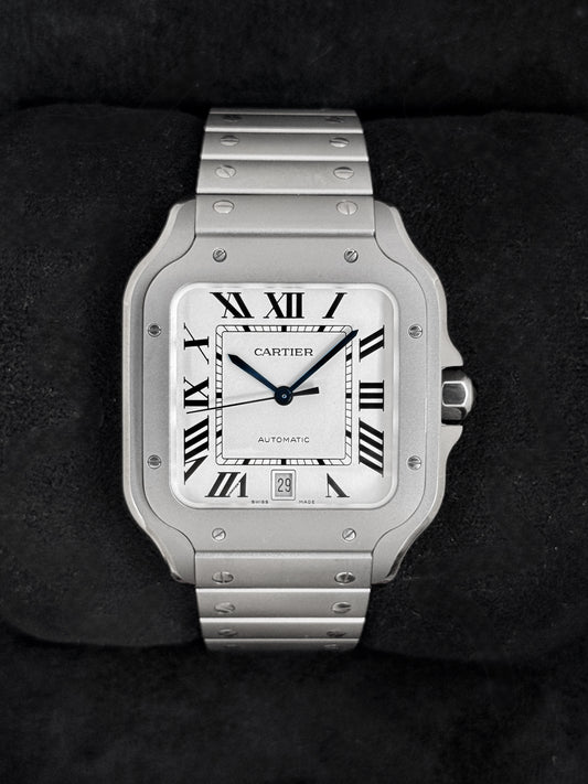 2025 Cartier Santos De Cartier 39.8mm WSSA0089 Titanium White Dial