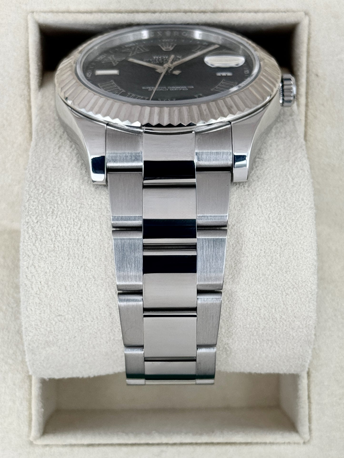 2003 Rolex Datejust II 41mm 116334 Stainless Steel Oyster Black Dial