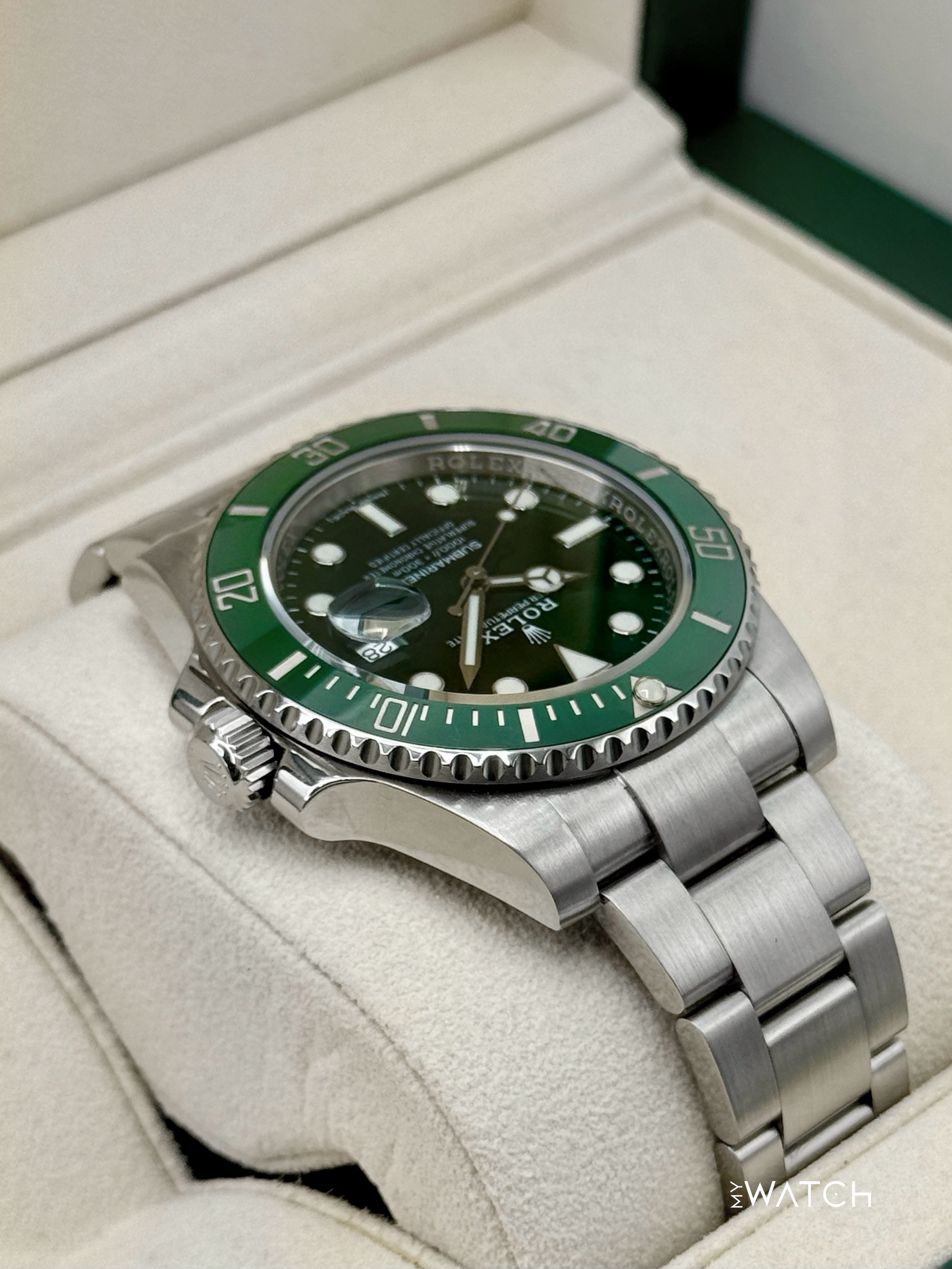 2018 Rolex Submariner “Hulk” 40mm 116610LV Green Dial - MyWatchLLC