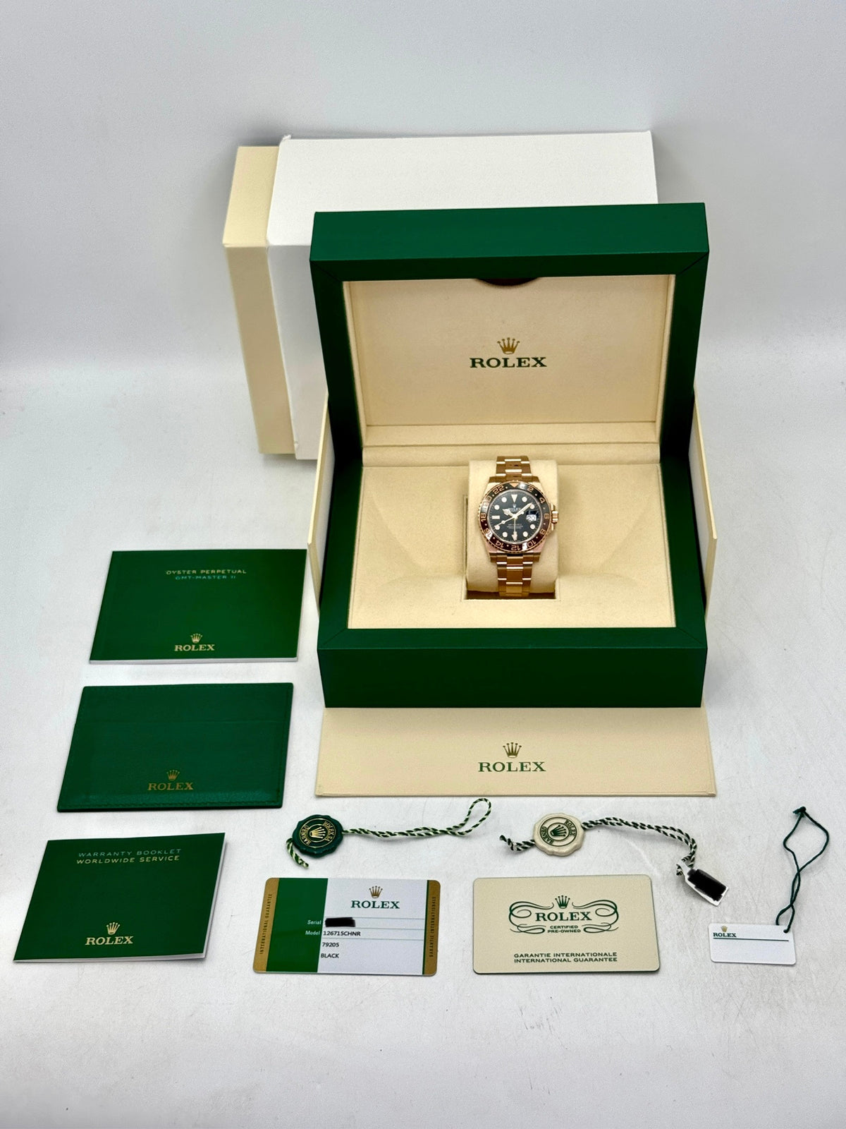 2019 Rolex GMT-Master II Rootbeer 40mm 126715CHNR Rose Gold (CPO) - MyWatchLLC
