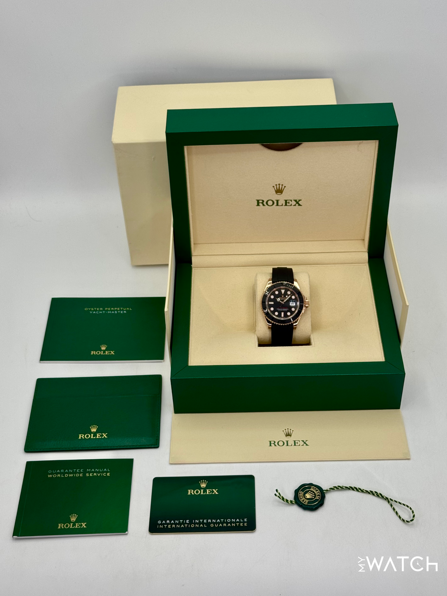 2023 Rolex Yacht-Master 40mm 126655 Rose Gold Oysterflex Black Dial - MyWatchLLC