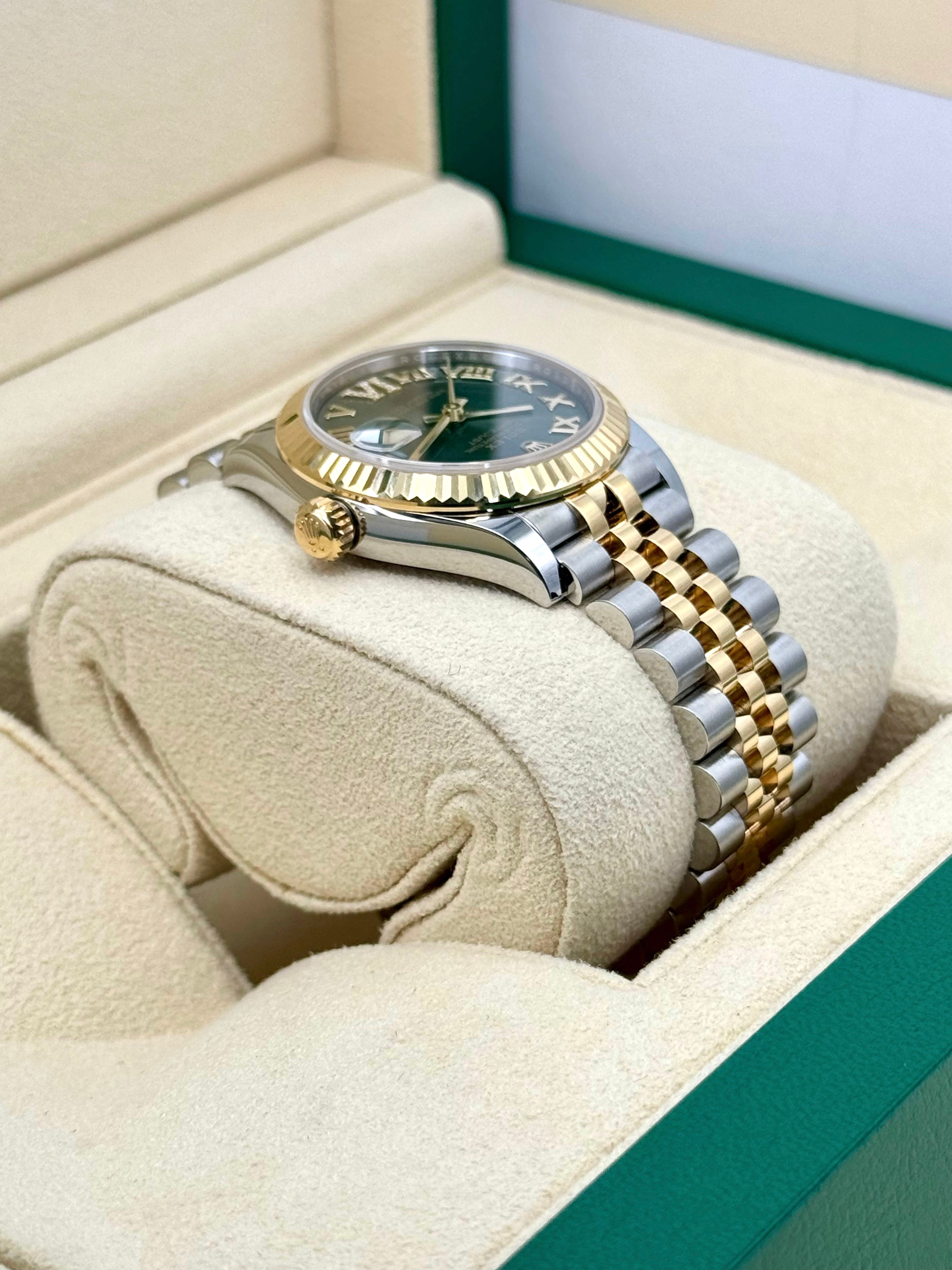 NEW 2023 Rolex Ladies Datejust 31mm 278273 Jubilee Green Dial MyWatchLLC