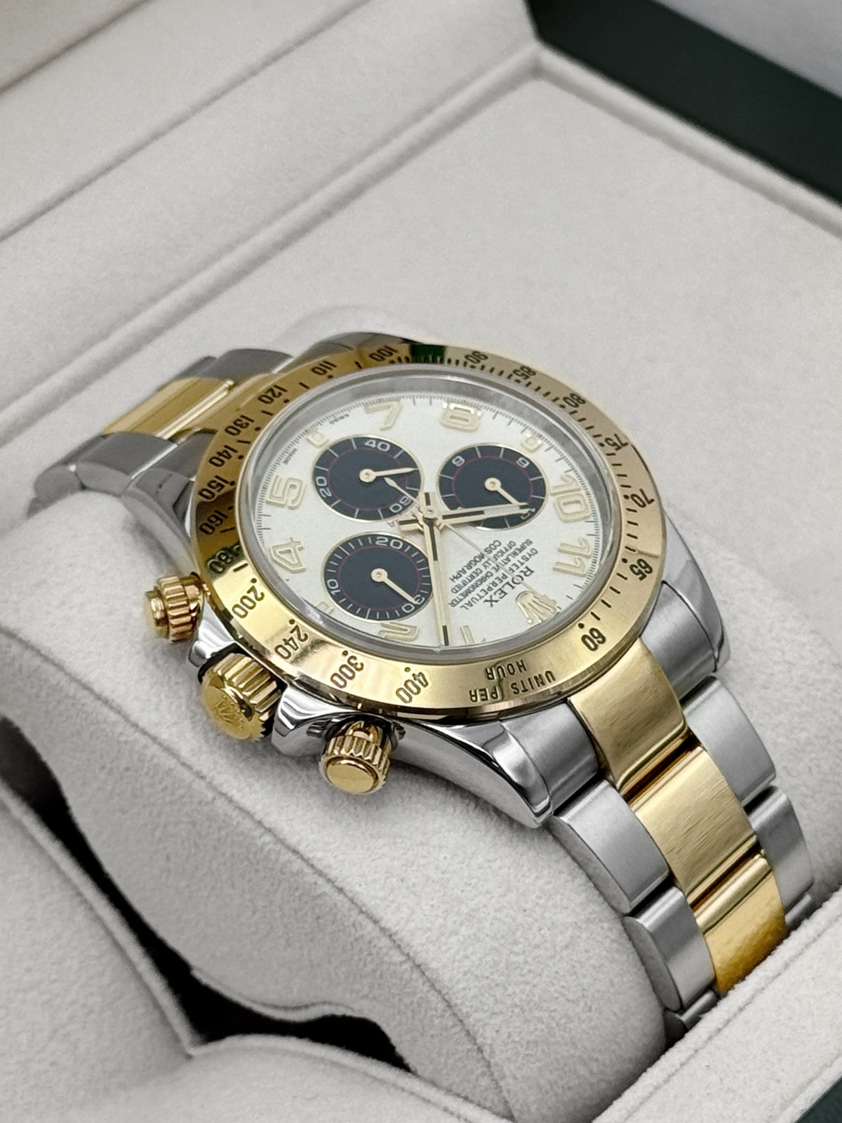 2016 Rolex Daytona 40mm 116523 Two-Tone White Arabic Racing Dial - MyWatchLLC