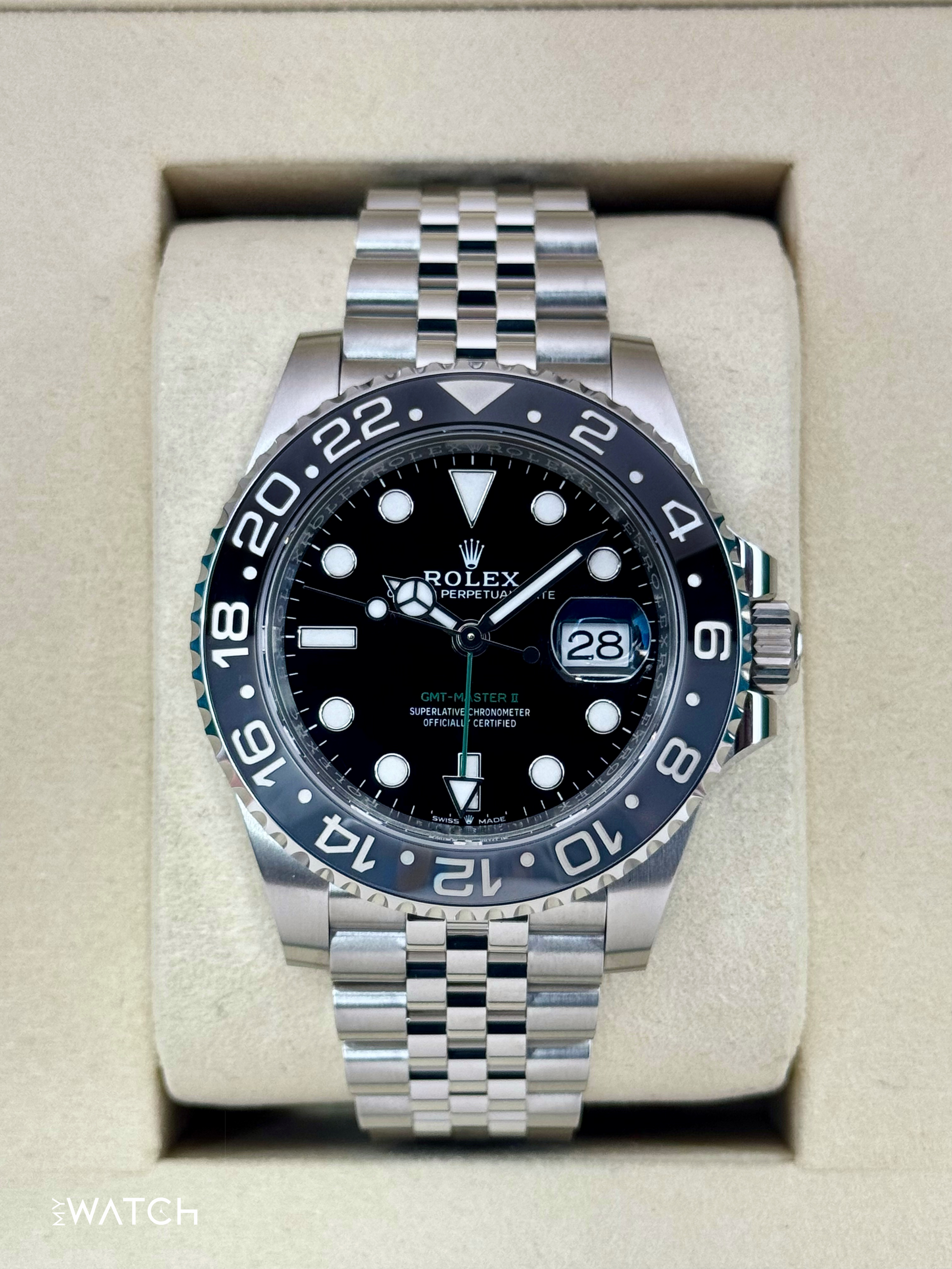 NEW 2025 Rolex GMT-Master II "Bruce Wayne" 40mm 126710GRNR Jubilee - MyWatchLLC