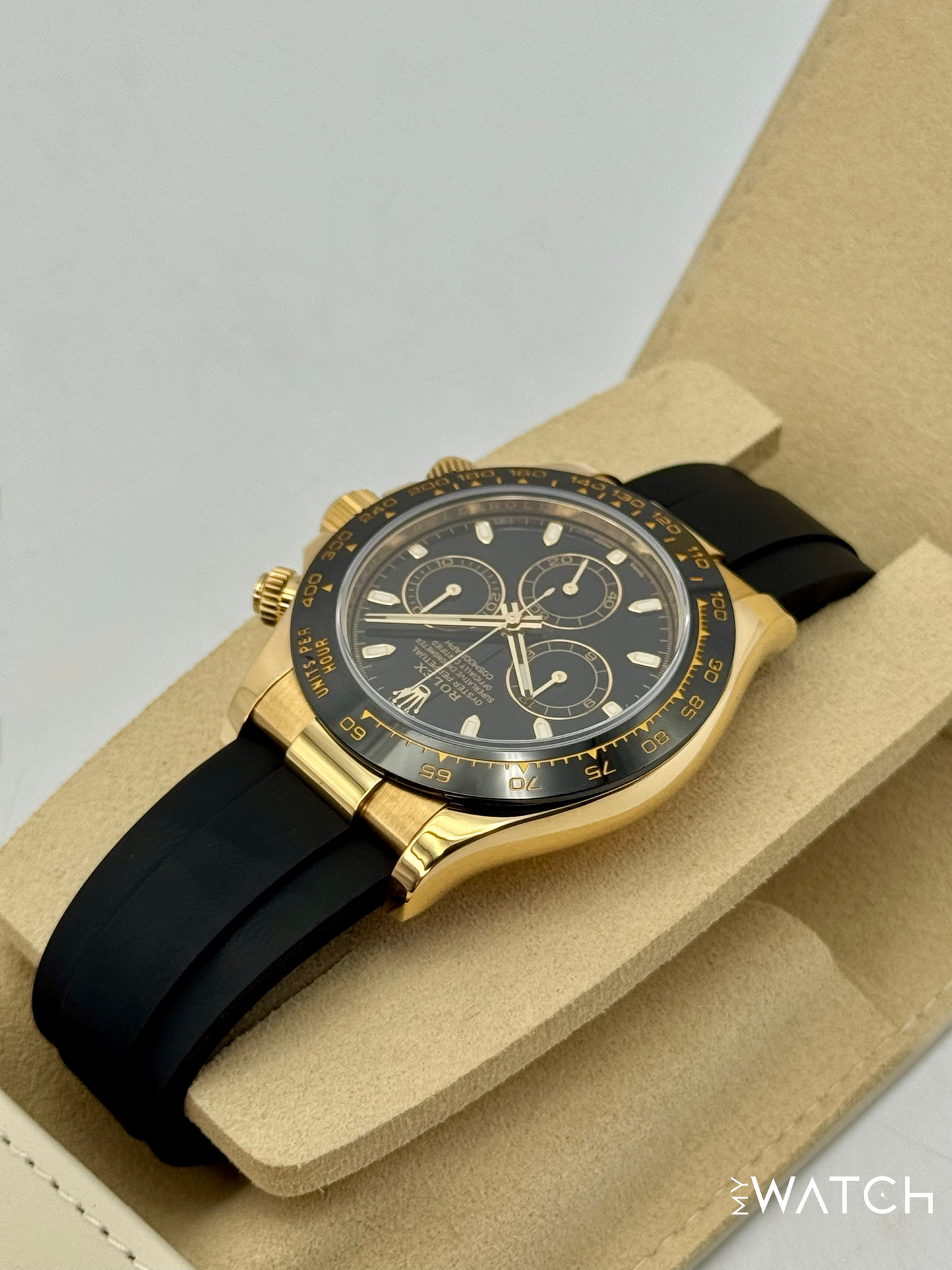 2025 CPO Rolex Daytona 40mm 116518LN Yellow Gold Oysterflex Black Dial (CPO)