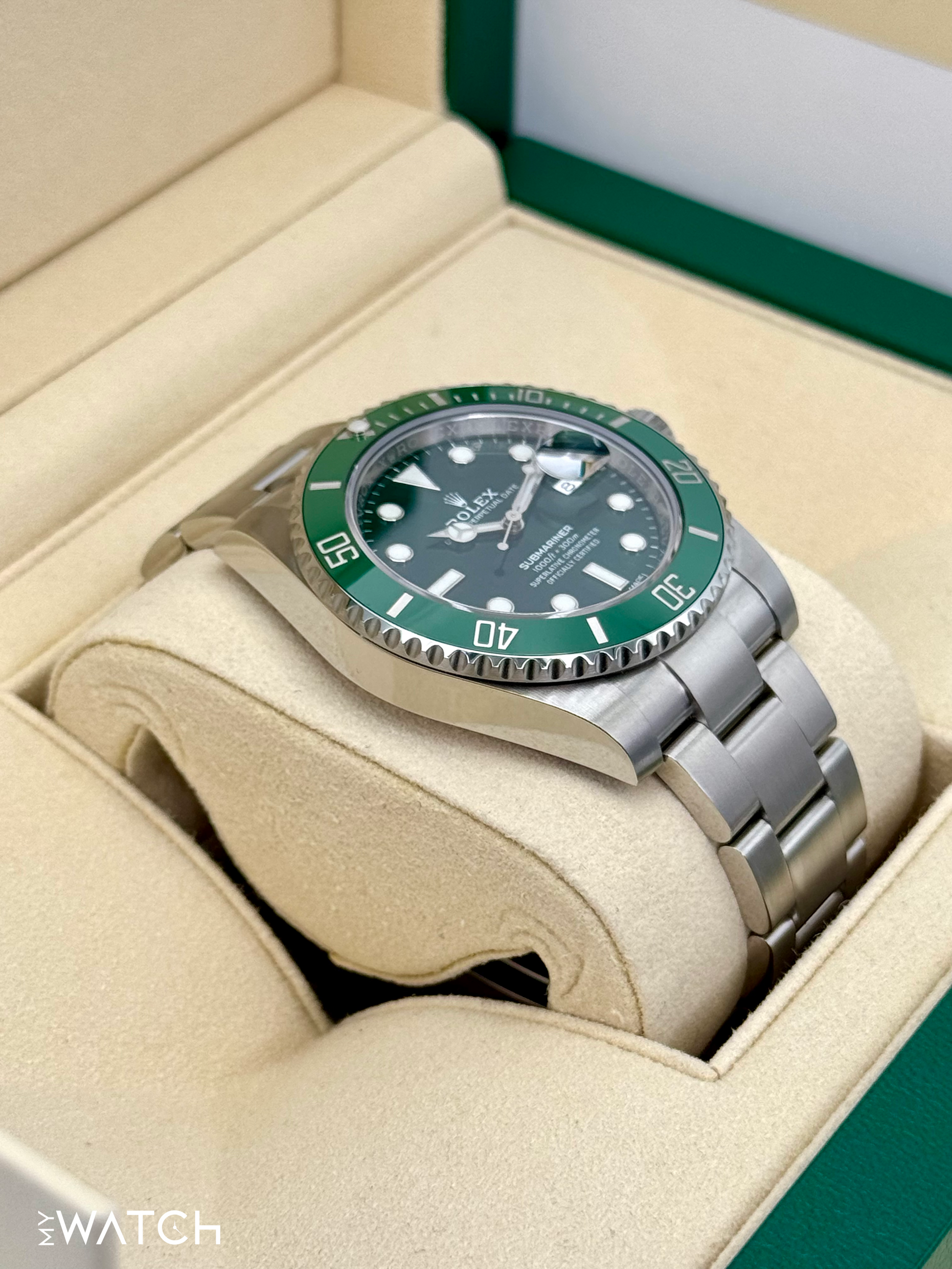 NEW OLD STOCK 2020 Rolex Submariner “Hulk” 40mm 116610LV Green Dial - MyWatchLLC