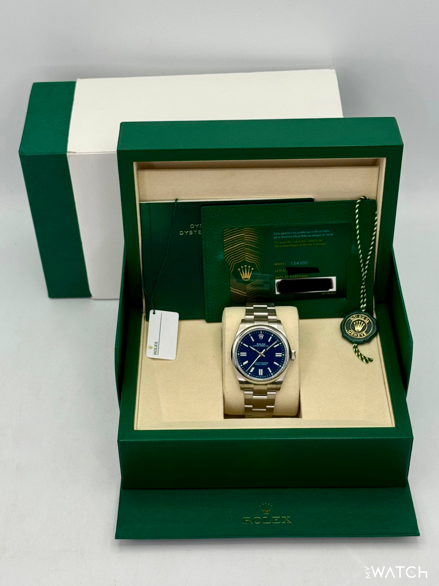 NEW 2025 Rolex Oyster Perpetual 41mm 134300 Med Blue Dial (STICKERED) - MyWatchLLC