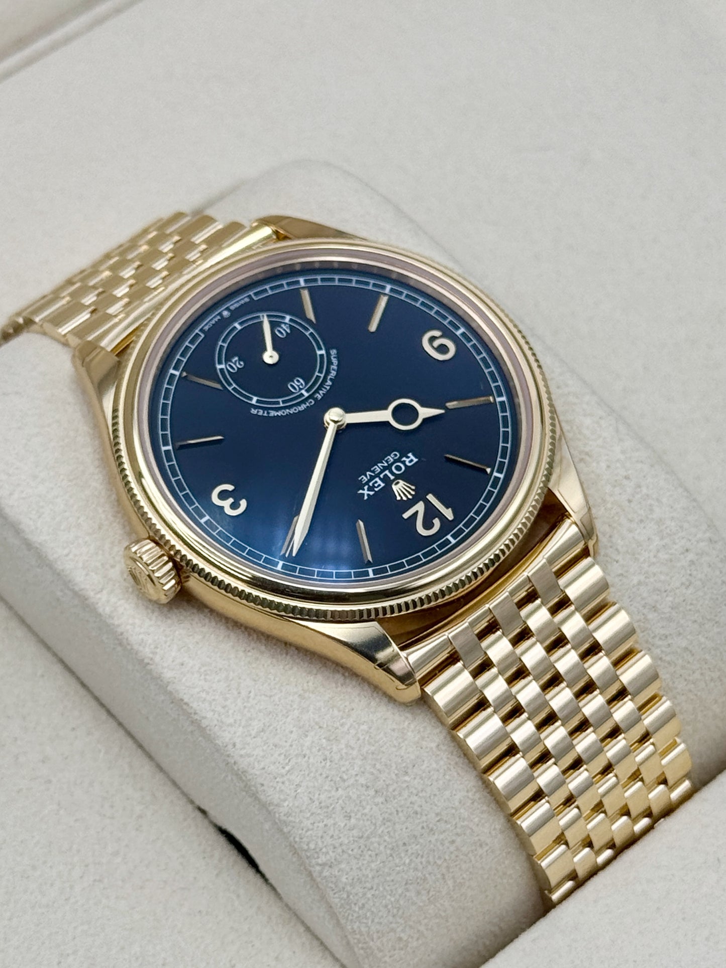 NEW 2026 Rolex 1908 39mm 52508 Yellow Gold Settimo Bracelet Black Dial