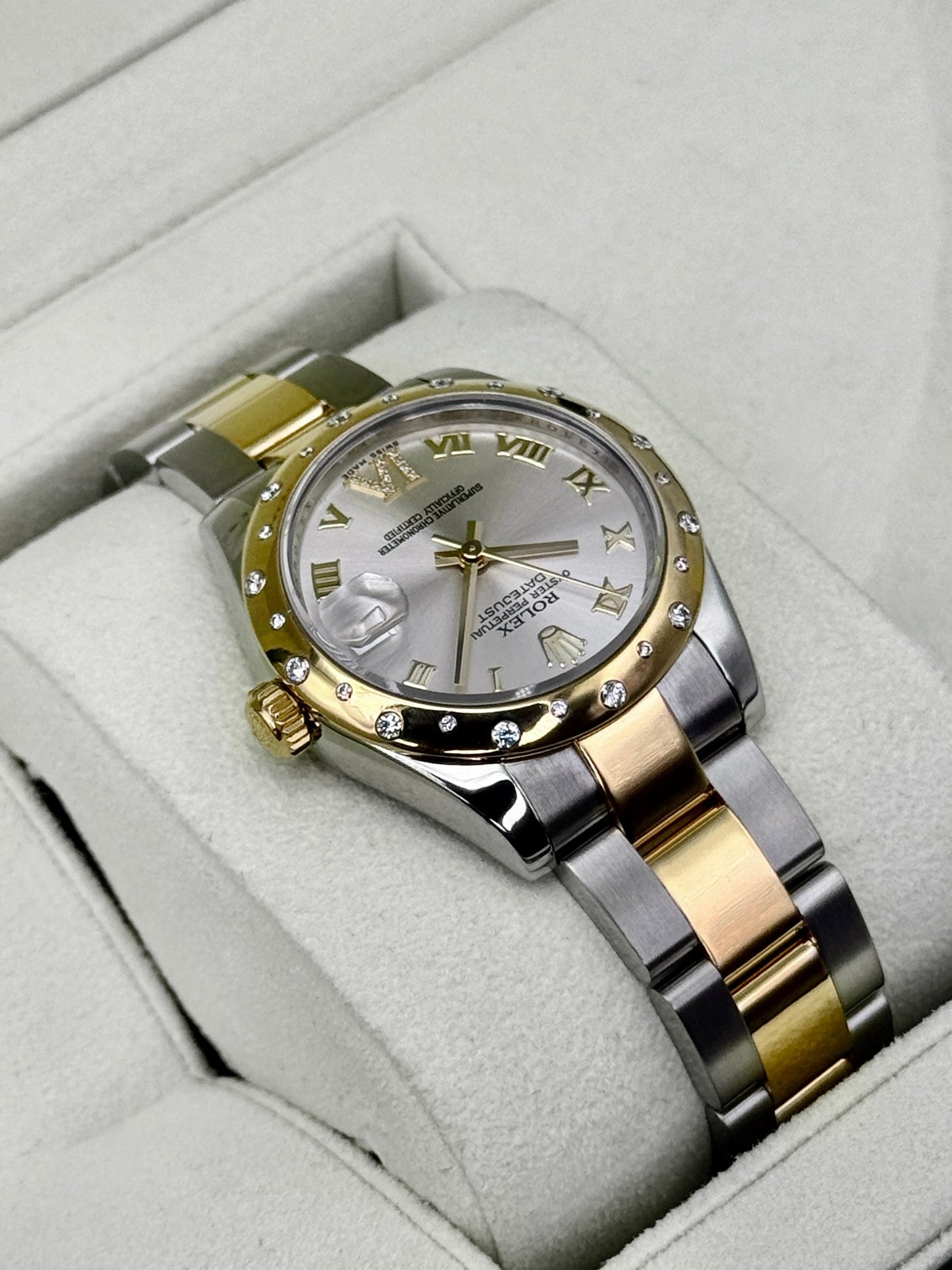 2011 Rolex Datejust 31mm 178343 Two-Tone Oyster Silver Dial