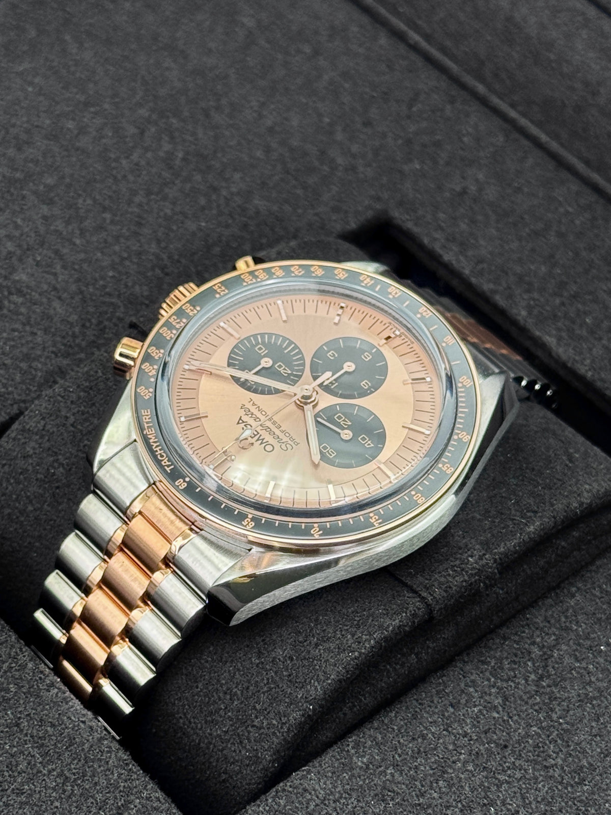 2025 Omega Speedmaster 42mm 310.20.42.50.99.001 Two-Tone Pink Dial