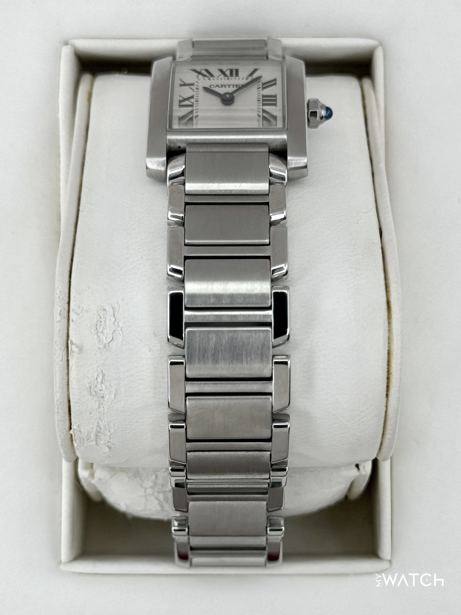 2001 Cartier Tank Francaise 20mm W51008Q3 Stainless Steel White Dial - MyWatchLLC