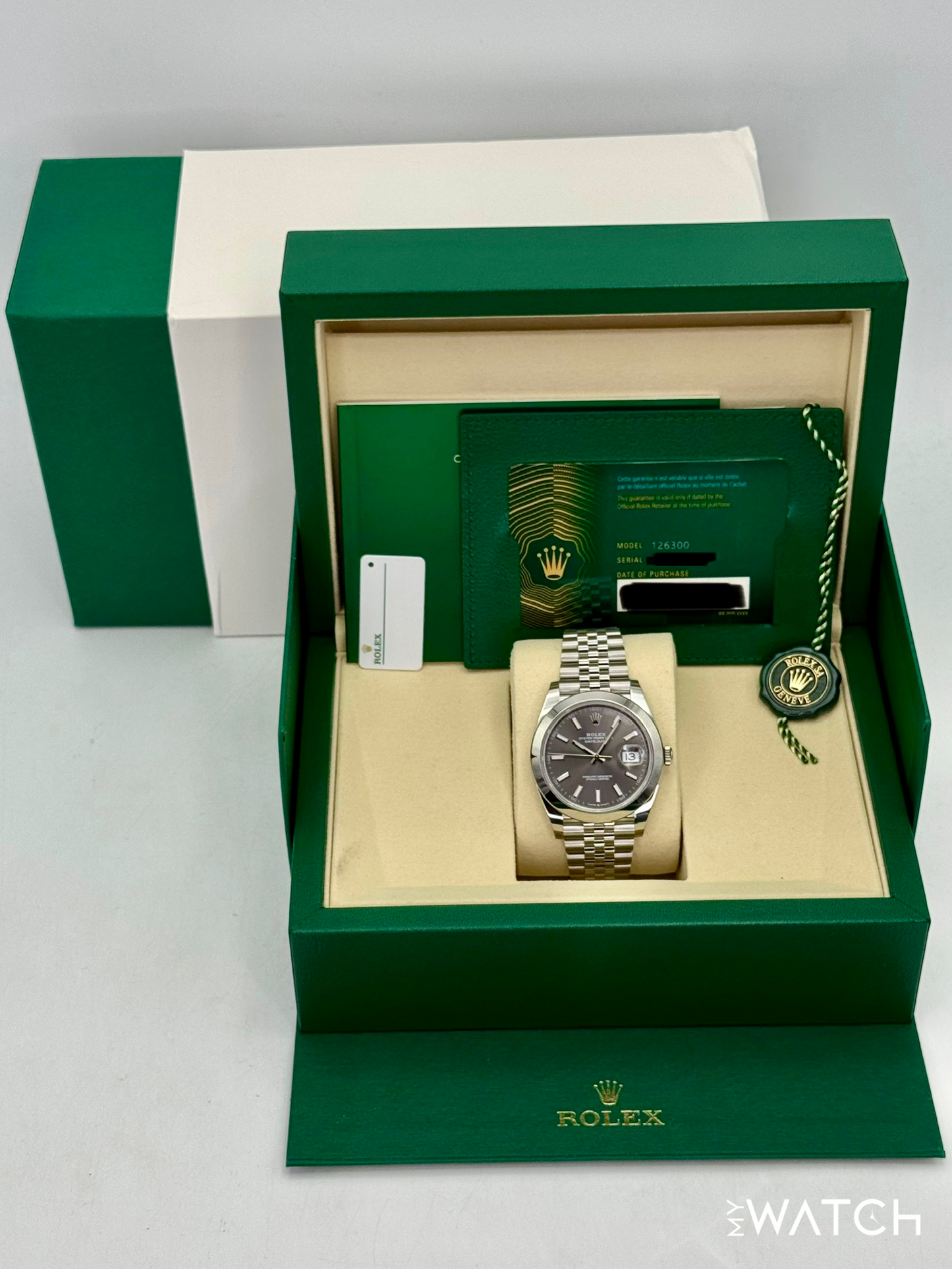 NEW 2025 Rolex Datejust 41mm 126300 Stainless Steel Jubilee Rhodium Dial