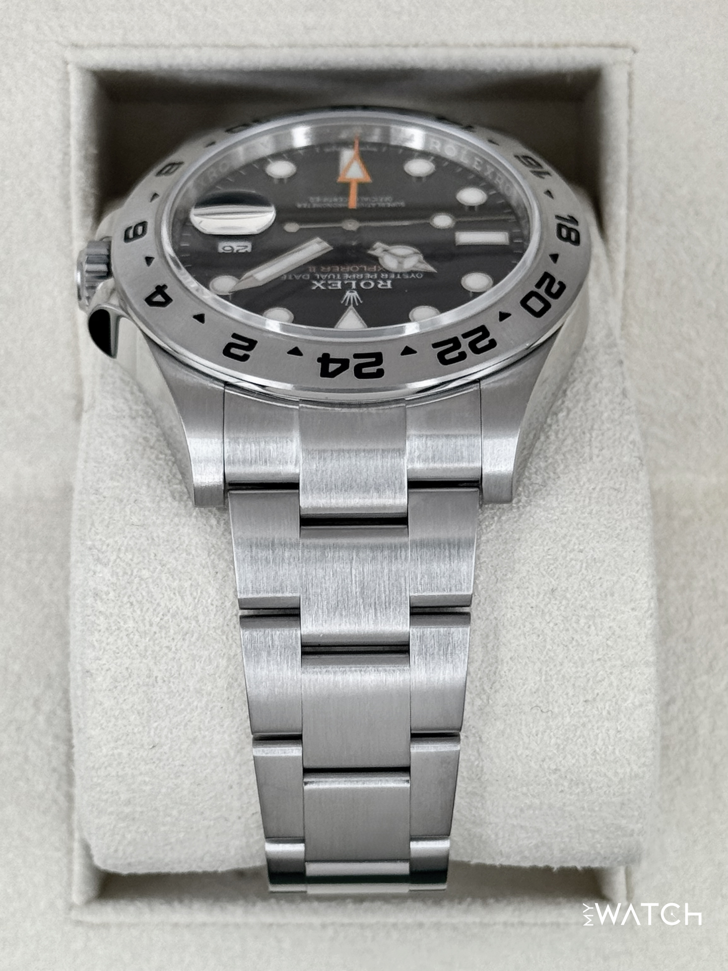 2018 Rolex Explorer II 42mm 216570 Stainless Steel Black Dial - MyWatchLLC