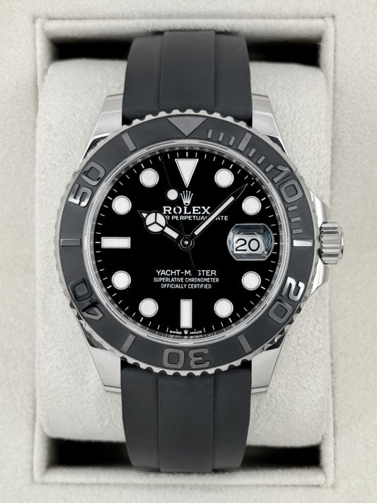2021 Rolex Yacht-Master 42mm 226659 White Gold Oysterflex Black Dial