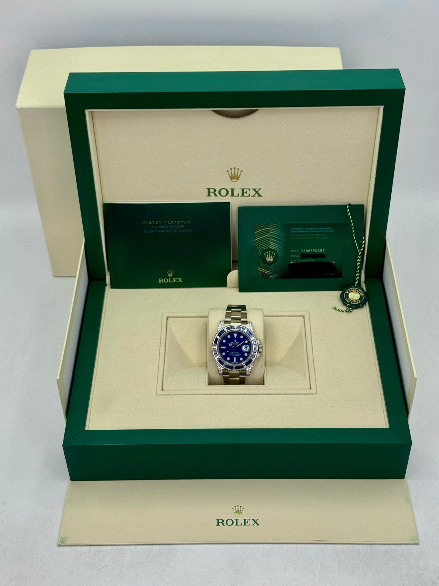 2020 Rolex Submariner 40mm 116659SABR White Gold Blue Dial