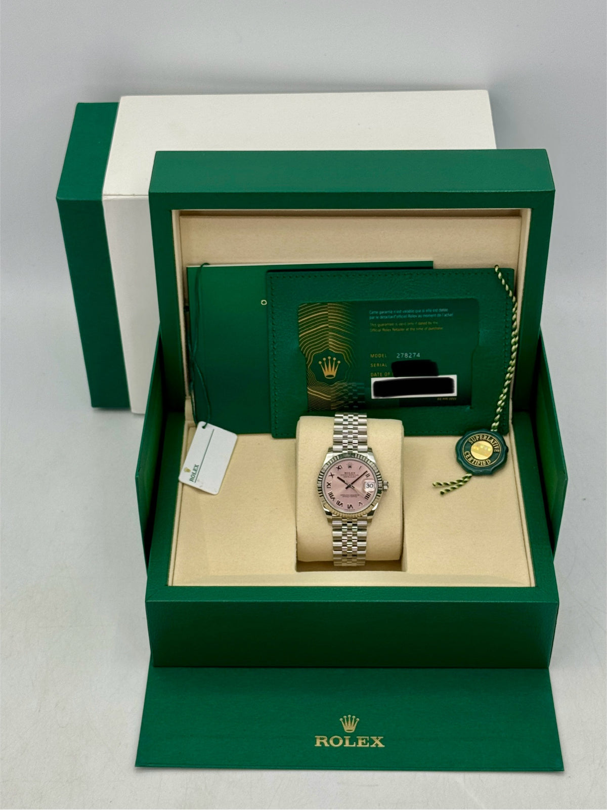 NEW 2026 Rolex Datejust 31mm 278274 Stainless Steel Jubilee Pink Dial