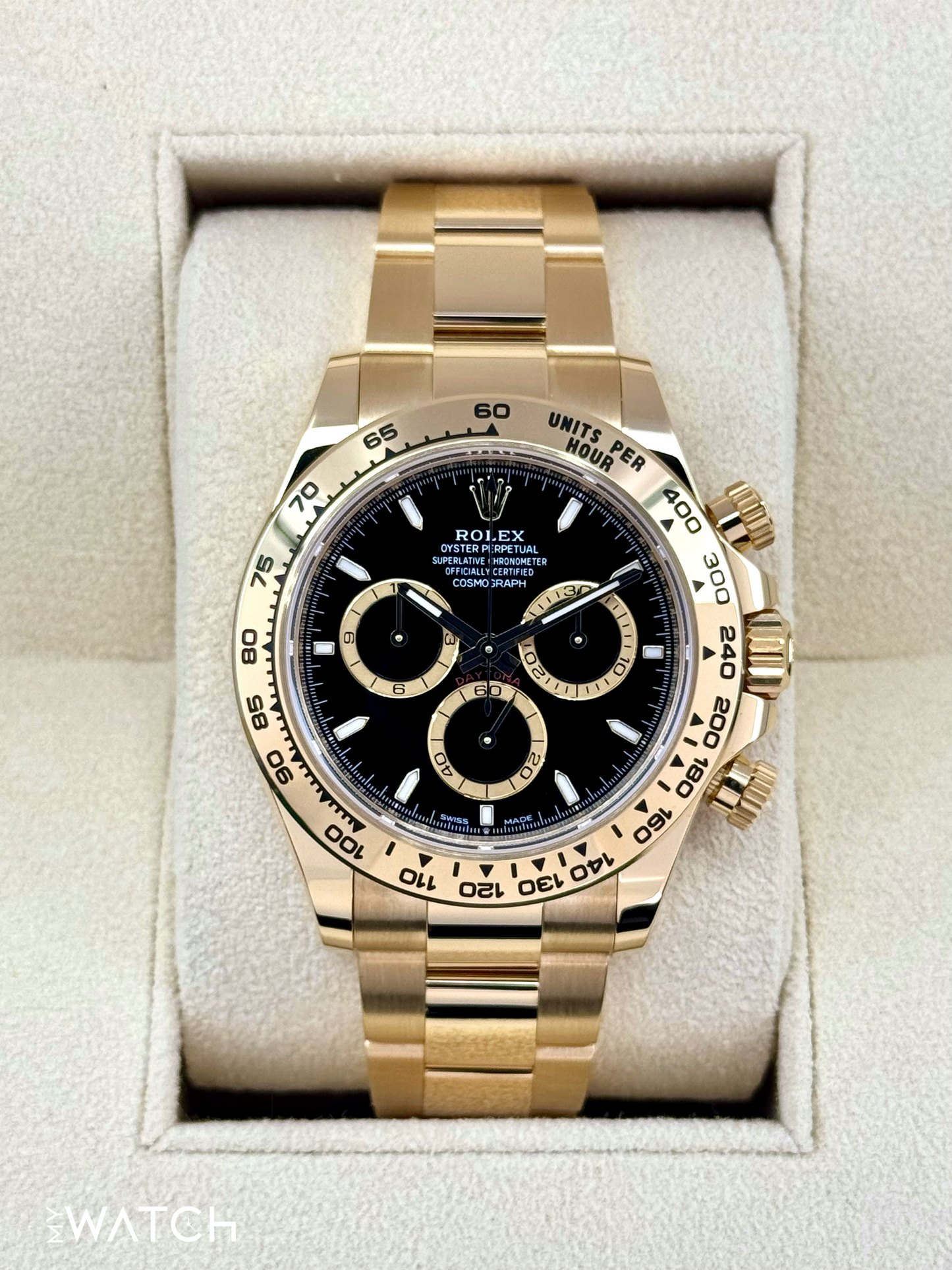 NEW 2025 Rolex Daytona 40mm 126508 18K Yellow Gold Black Dial - MyWatchLLC
