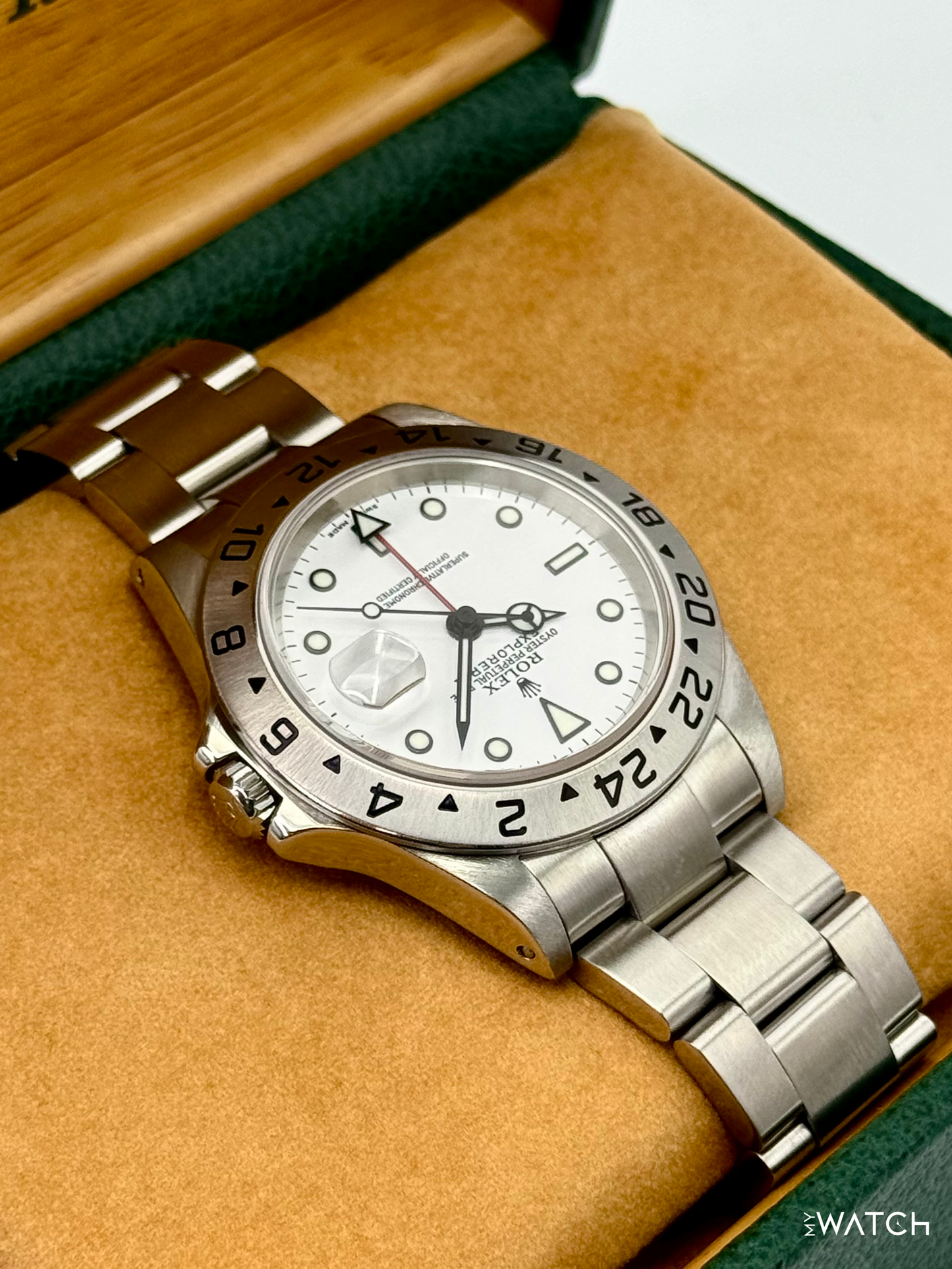 2002 Rolex Explorer II 40mm 16570 Stainless Steel Polar White Dial - MyWatchLLC