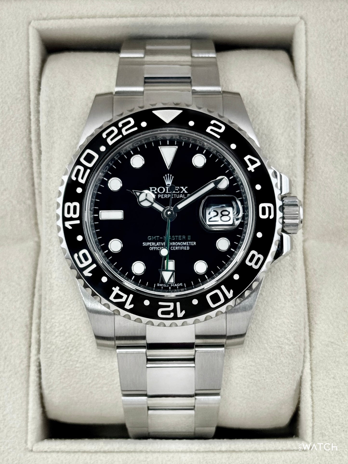 2018 Rolex GMT-Master II 40mm 116710LN Stainless Steel Black Dial - MyWatchLLC