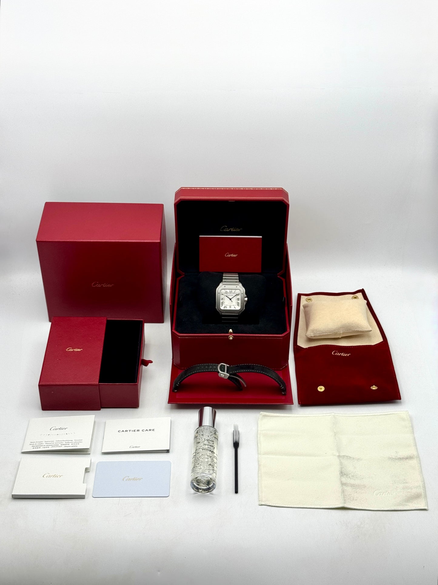 2025 Cartier Santos De Cartier 39.8mm WSSA0089 Titanium White Dial