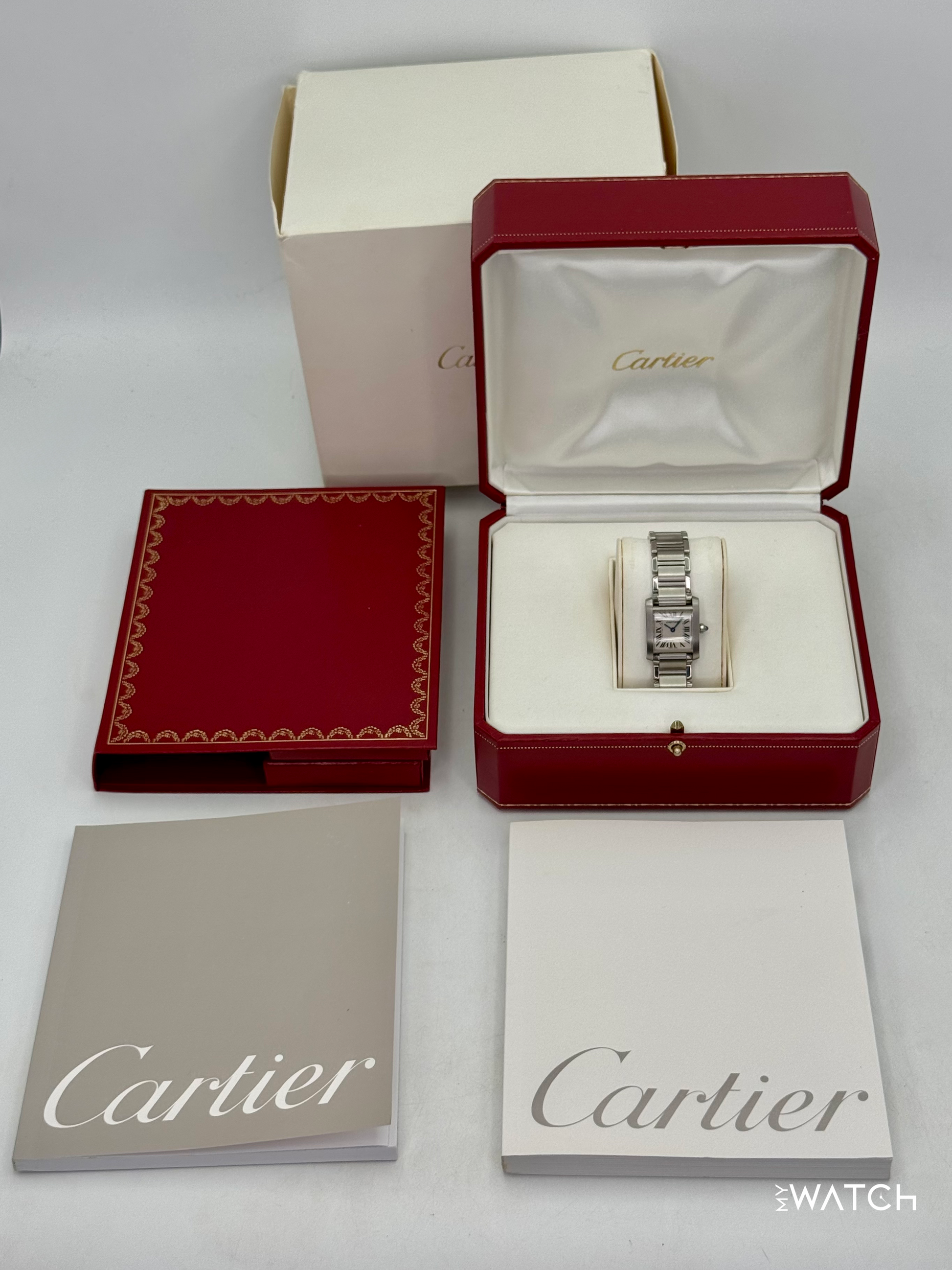 2001 Cartier Tank Francaise 20mm W51008Q3 Stainless Steel White Dial - MyWatchLLC