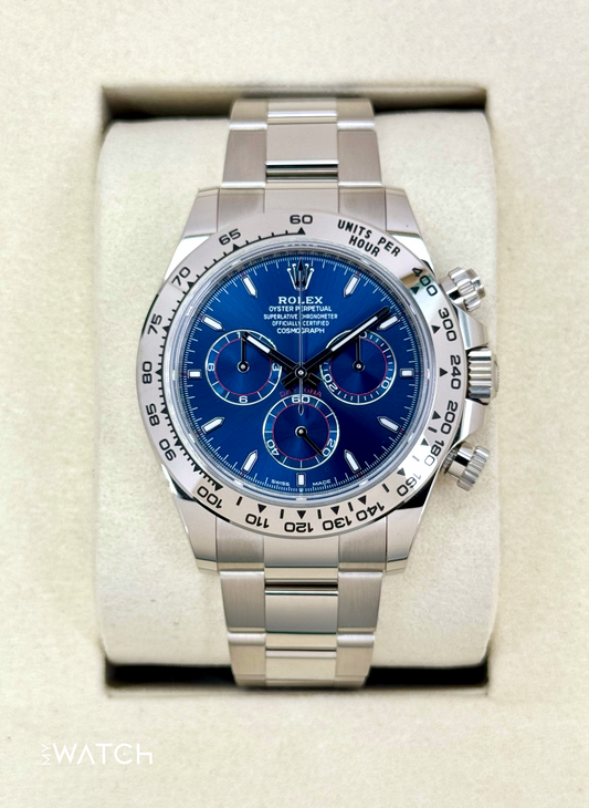 NEW 2025 Rolex Daytona 40mm 126509 White Gold Blue Dial