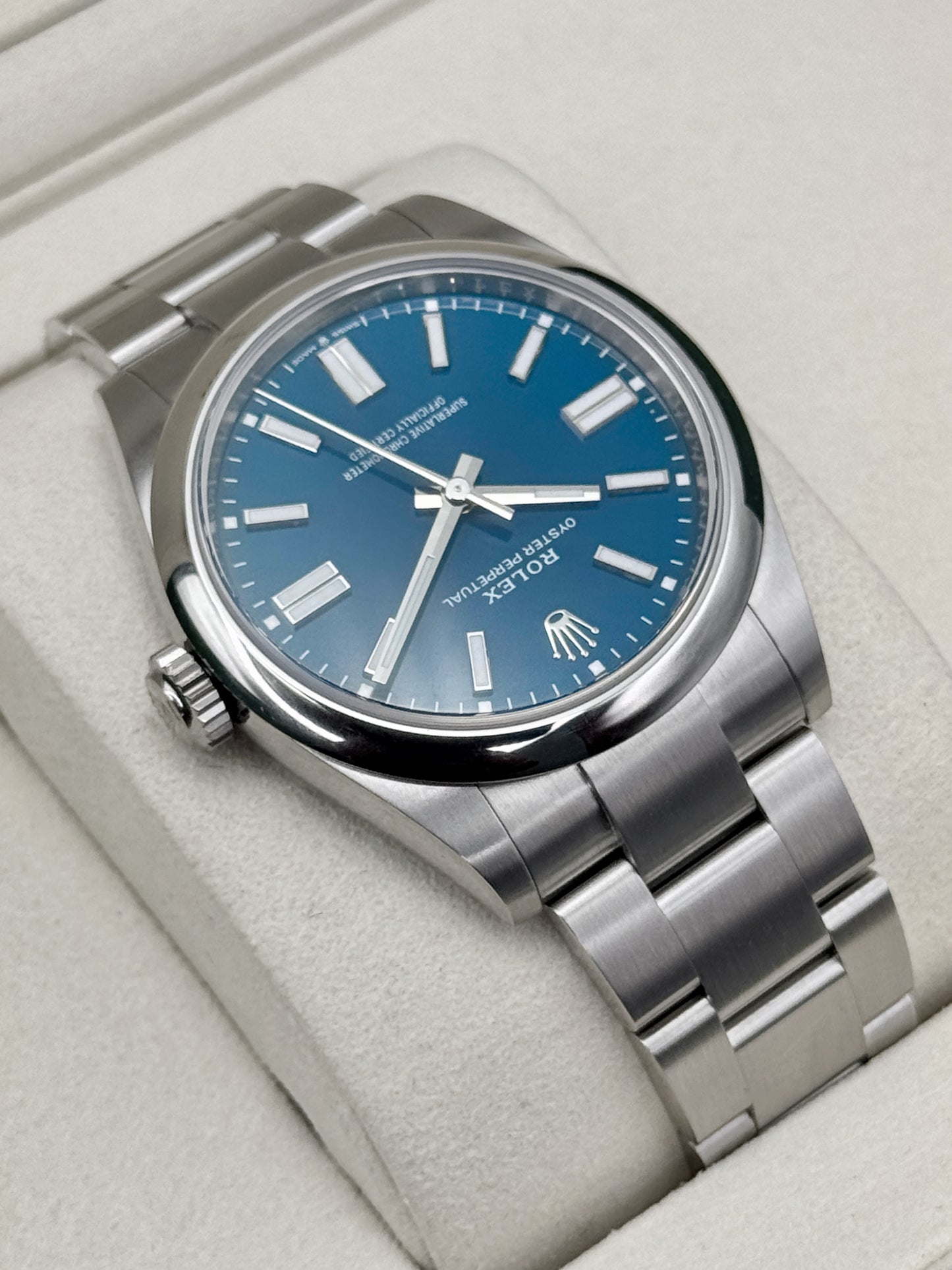 2025 Rolex Oyster Perpetual 41mm 134300 Med Blue Dial