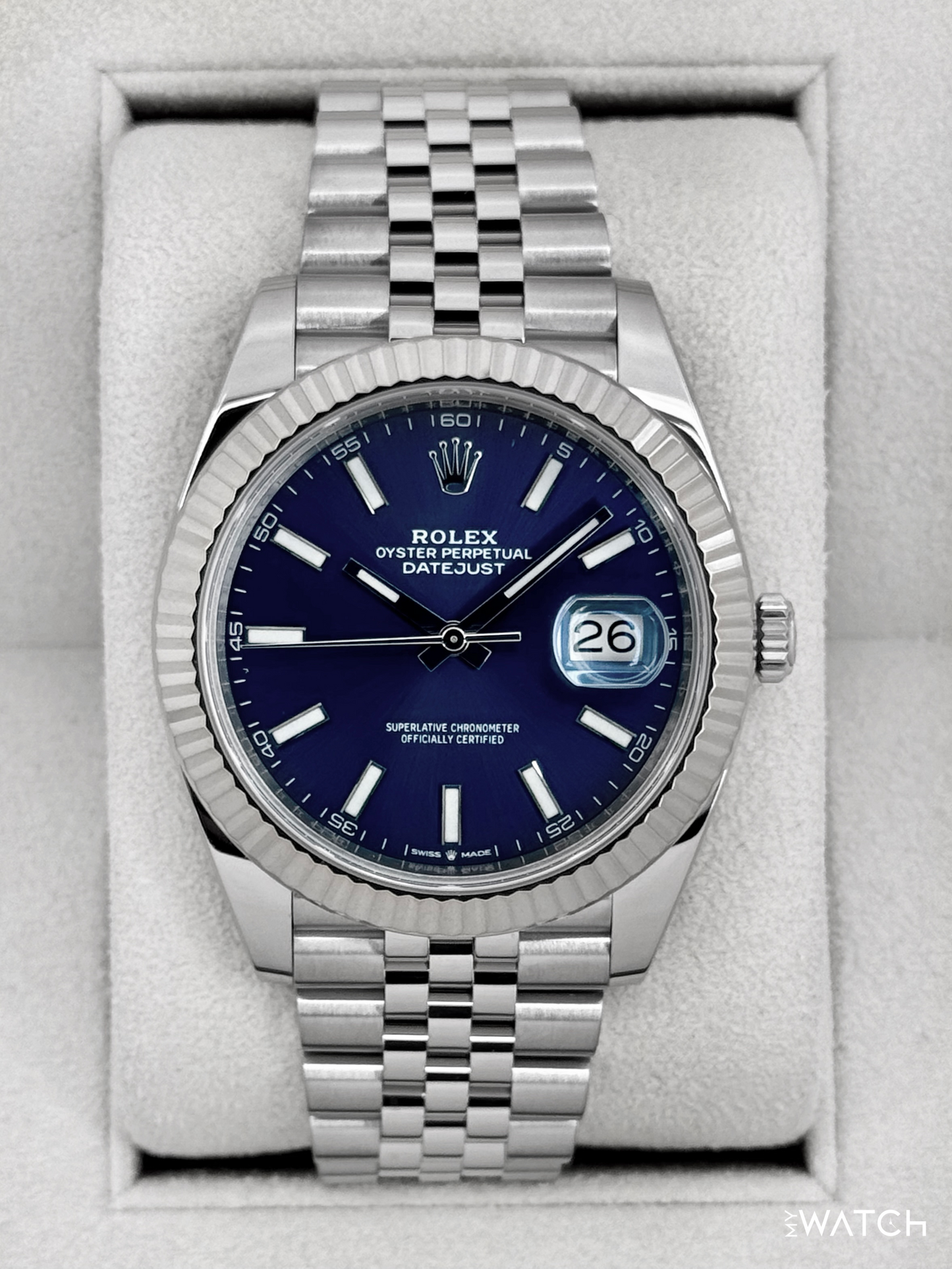 2019 Rolex Datejust 41mm 126334 Stainless Steel Jubilee Blue Dial