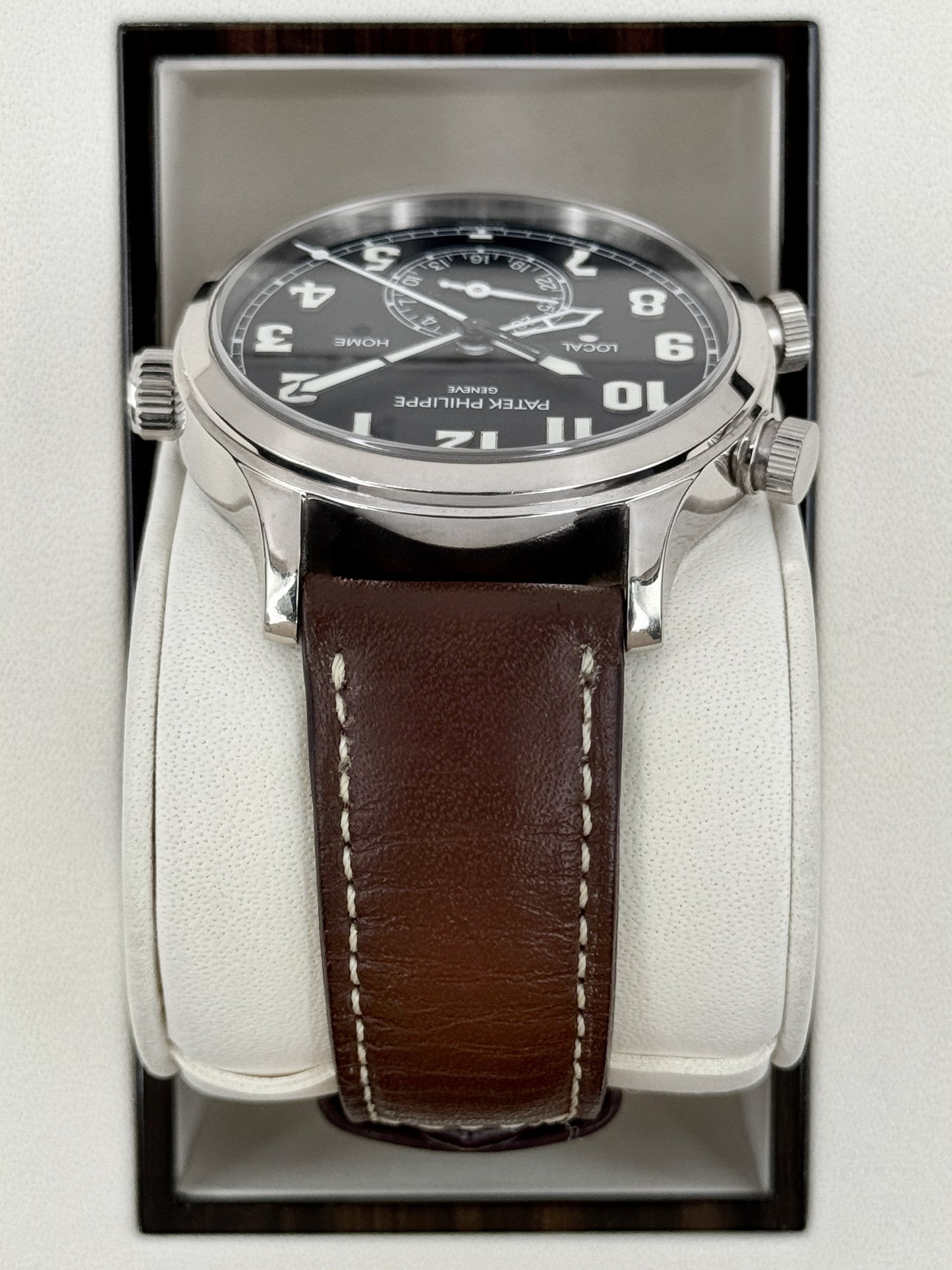 2018 Patek Philippe Pilot Time Travel 42mm 5524G White Gold Black Dial