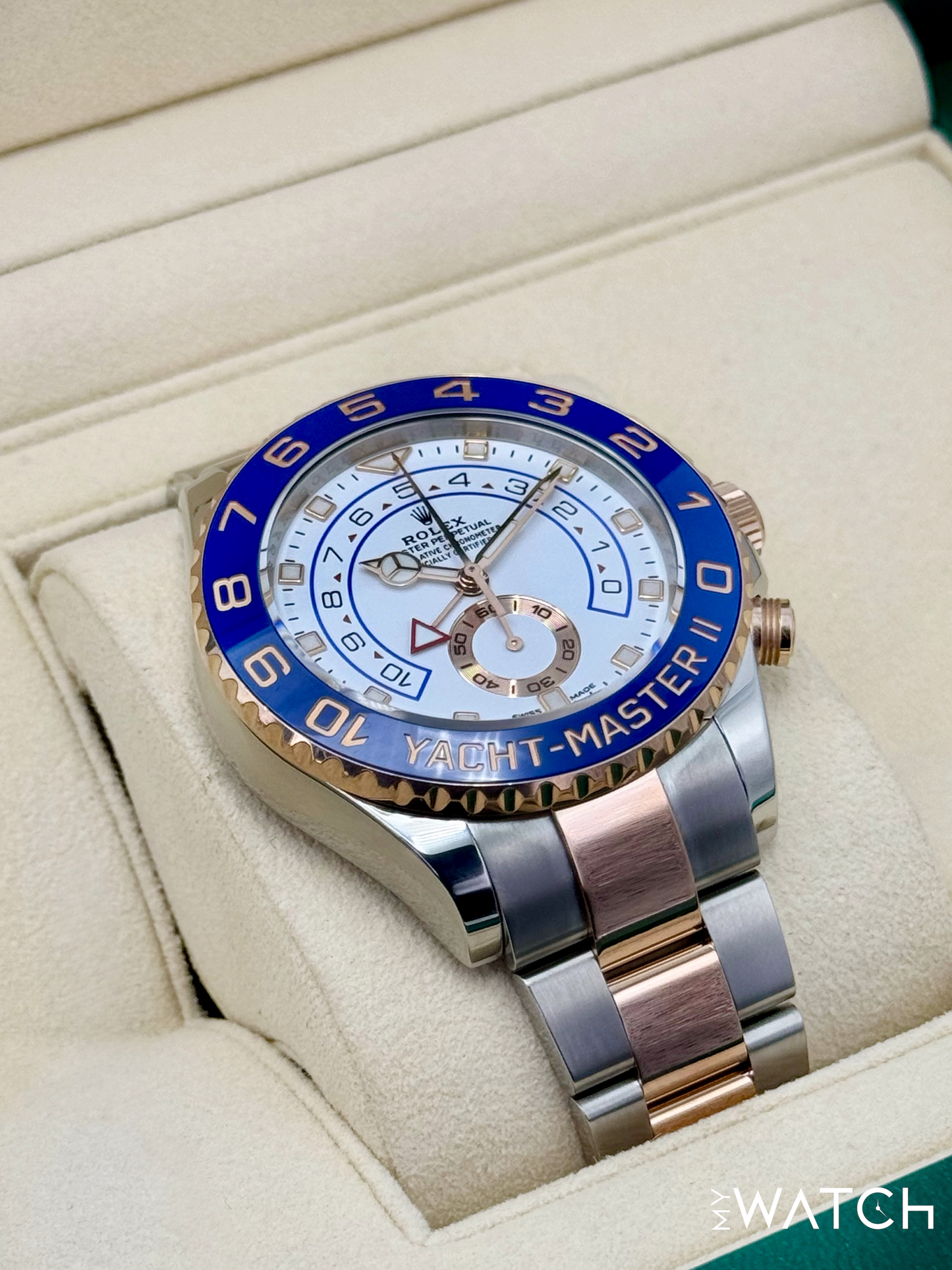 Rolex Yacht-Master II 44mm 116681 Two-Tone White Dial