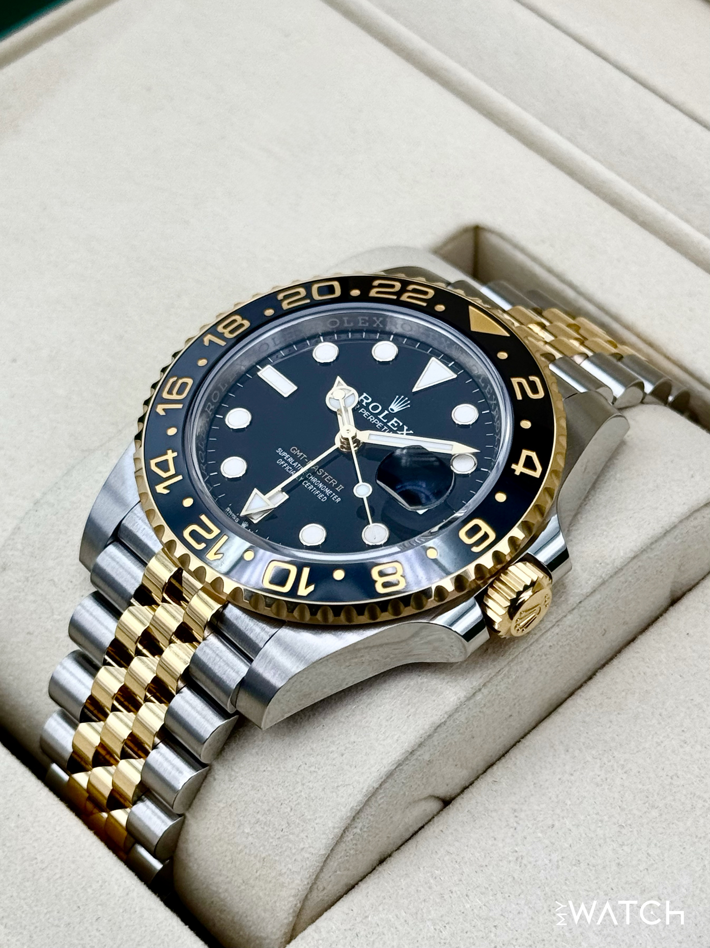 NEW 2025 Rolex GMT-Master II 40mm 126713GRNR Two-Tone Jubilee - MyWatchLLC