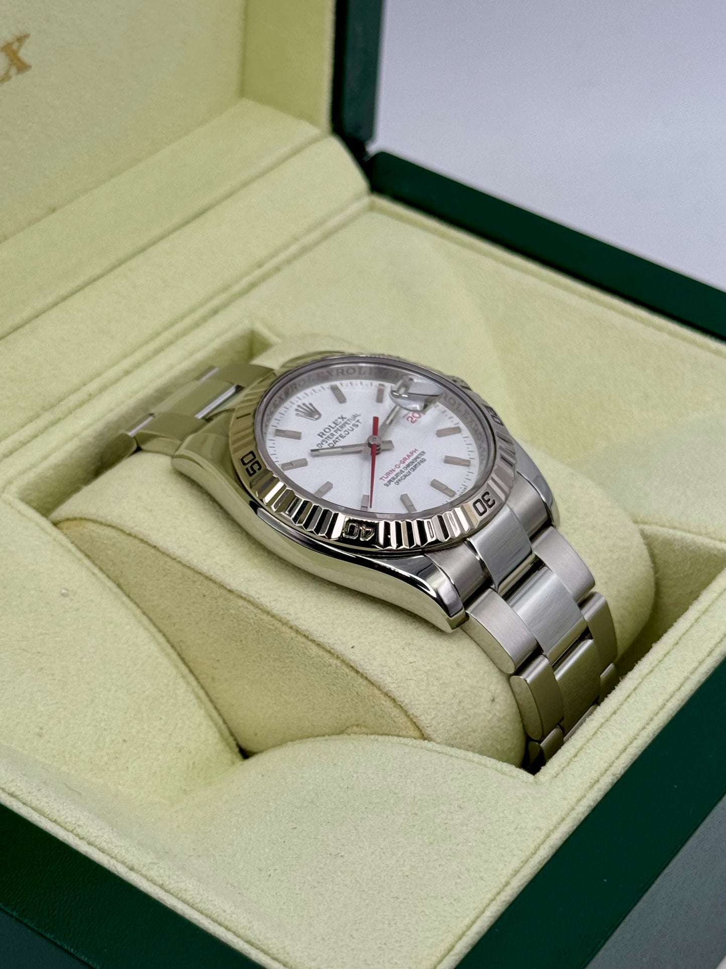 2005 Rolex Datejust Turn-O-Graph 36mm 116264 Oyster White Dial - MyWatchLLC