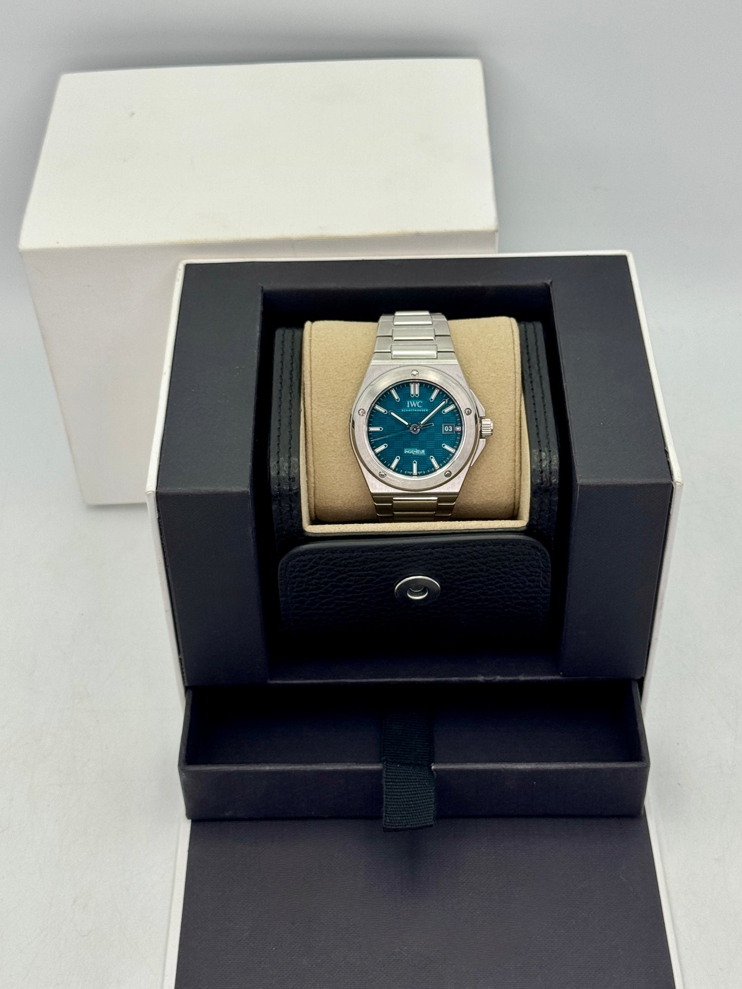 2023 IWC Ingenieur Automatic 40mm IW328903 Stainless Steel Aqua Dial