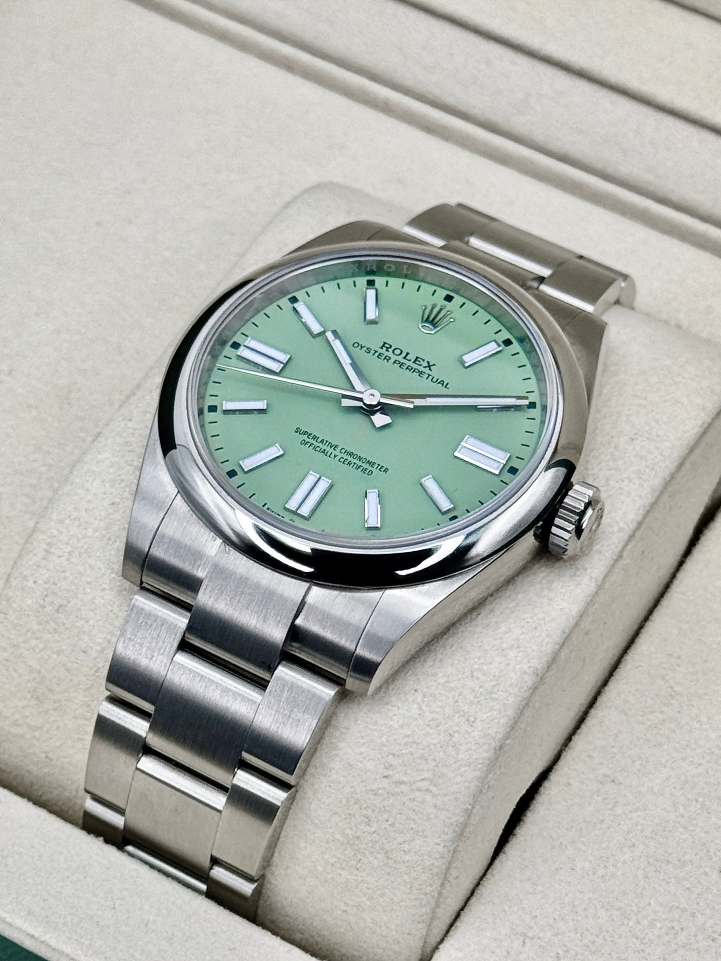 2025 Rolex Oyster Perpetual 41mm 134300 Pistachio Dial