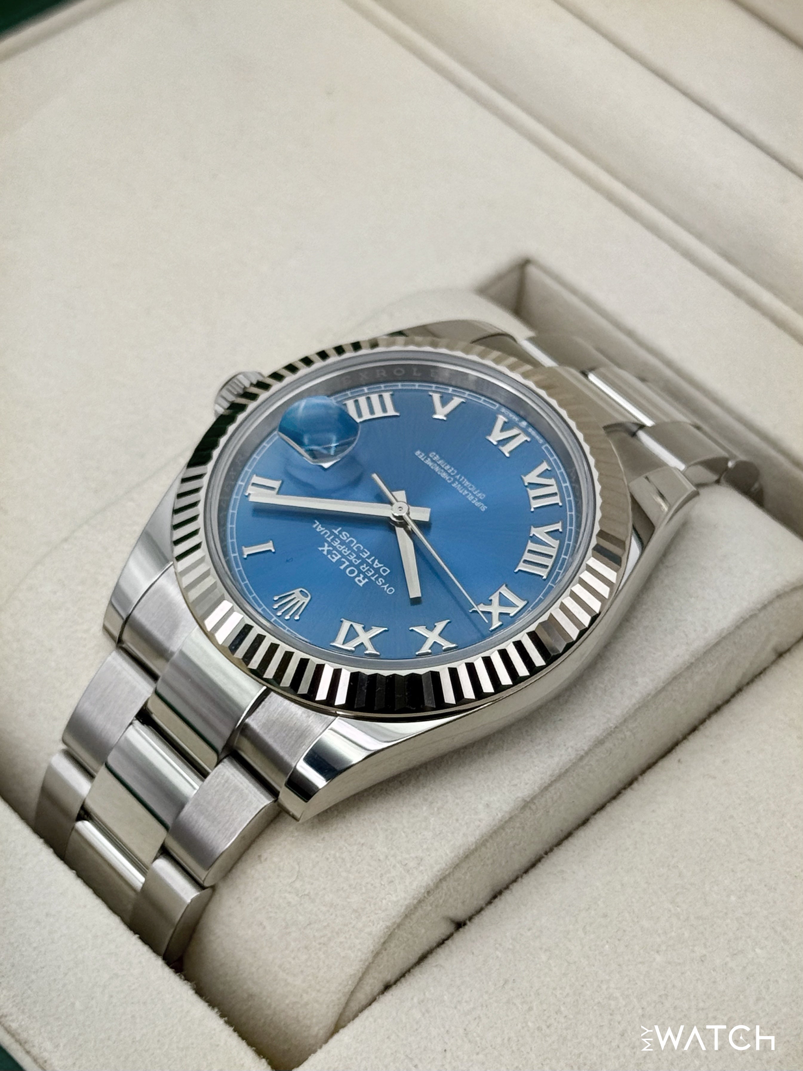 NEW 2025 Rolex Datejust 41mm 126334 Stainless Steel Oyster Azzurro Blu