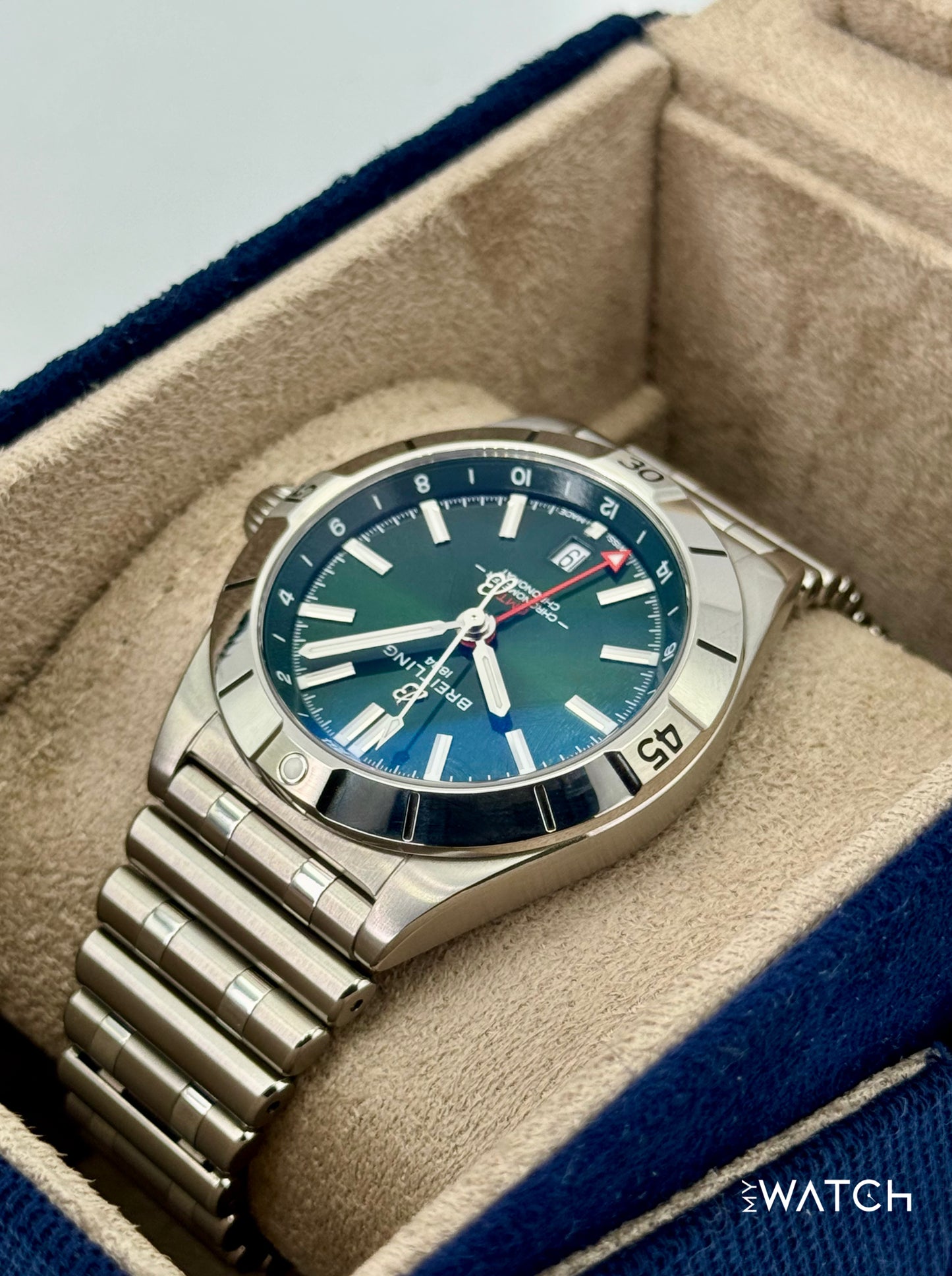 2023 Breitling Chronomat GMT 40mm A32398 Stainless Steel Green Dial