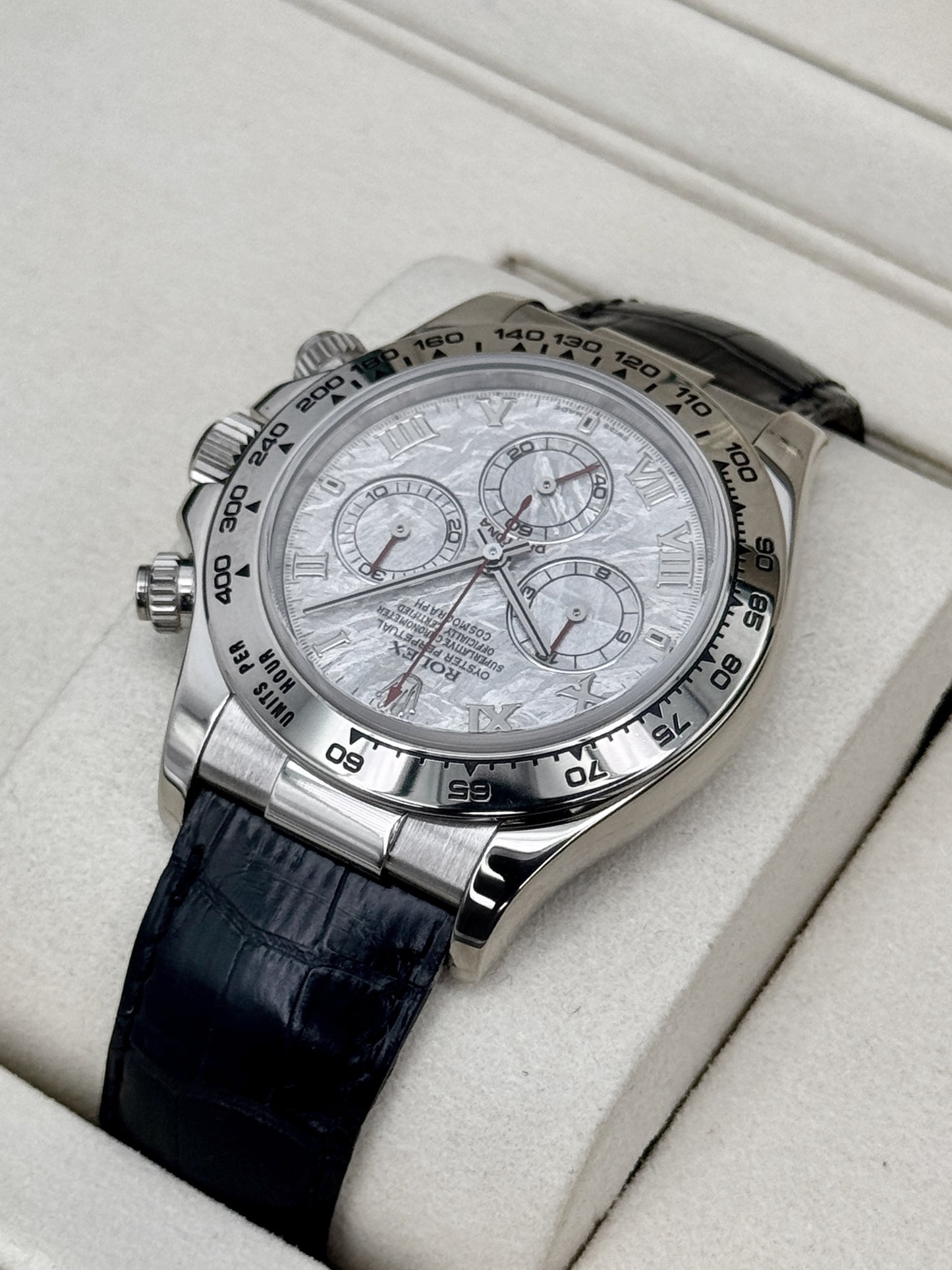 2003 Rolex Daytona 40mm 116519 White Gold Meteorite Dial