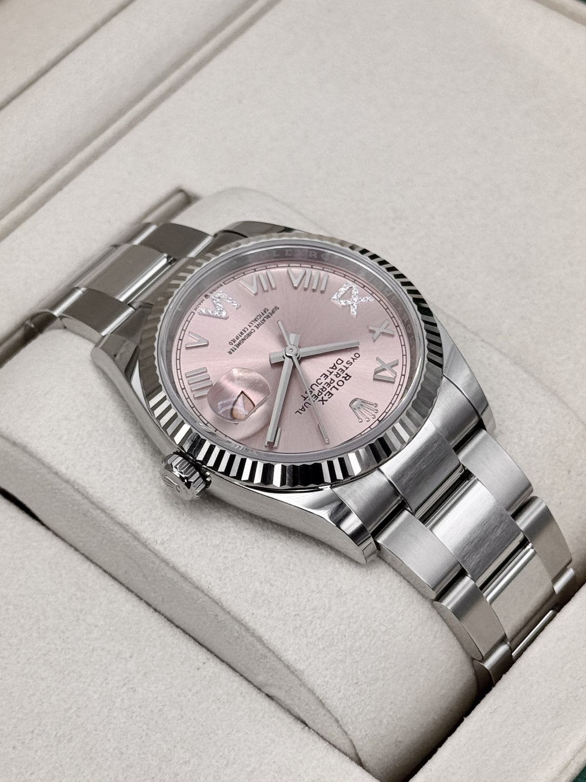 NEW 2026 Rolex Datejust 36mm 126234 Stainless Steel Oyster Pink Diamond Dial