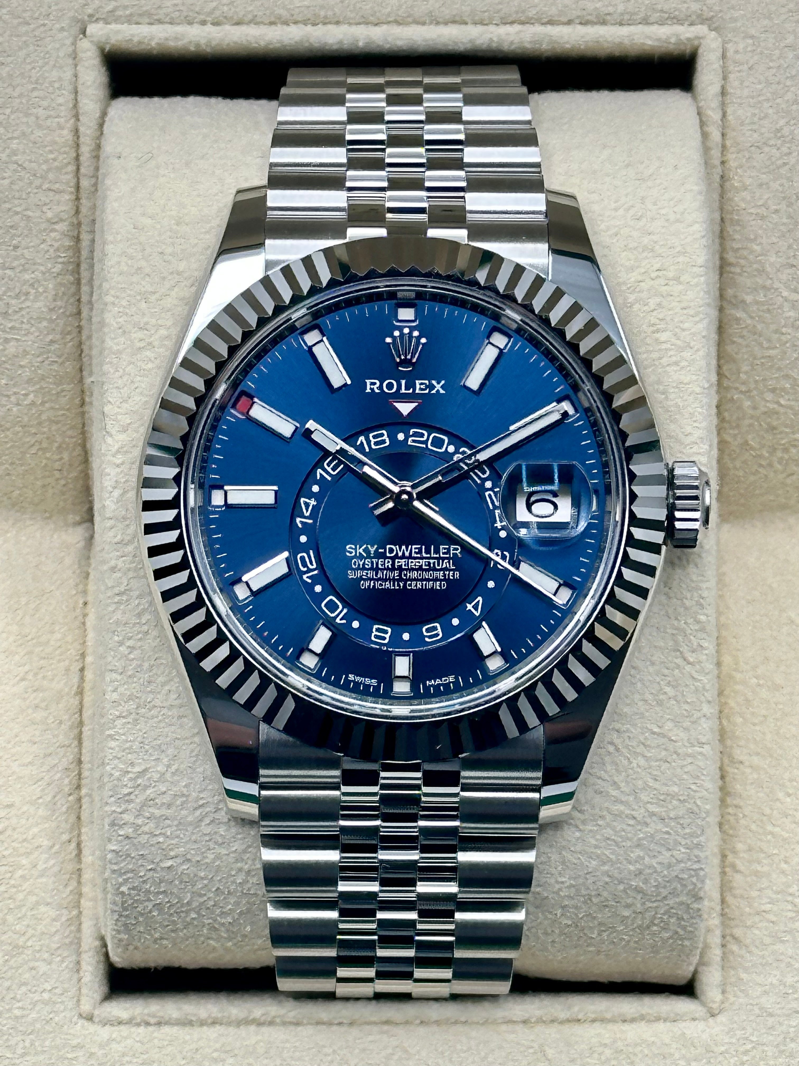 NEW Rolex 2023 Sky Dweller 42mm 326934 Jubilee Blue Dial