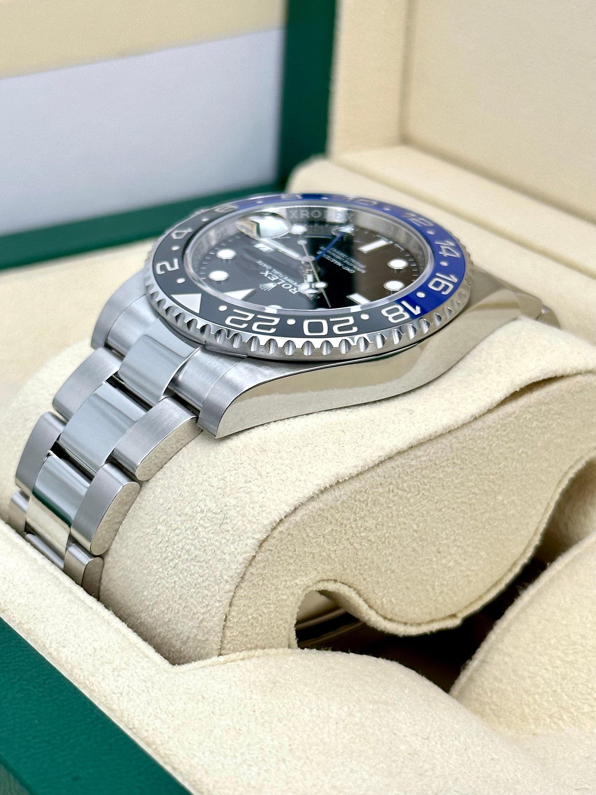 NEW 2023 Rolex GMT-Master II Batman 40mm 126710BLNR Oyster Black Dial - MyWatchLLC