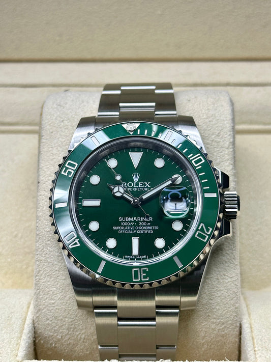 2015 Rolex Submariner Date "Hulk" 40mm 116610LV Oyster Green Dial - MyWatchLLC