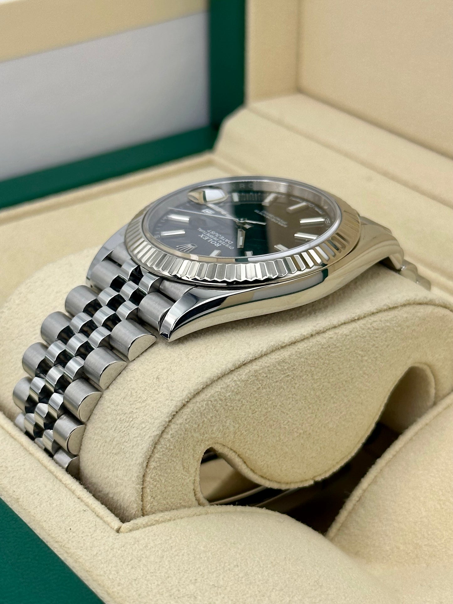 2021 Rolex Datejust 41mm 126334 Stainless Steel Jubilee Black Stick Dial - MyWatchLLC