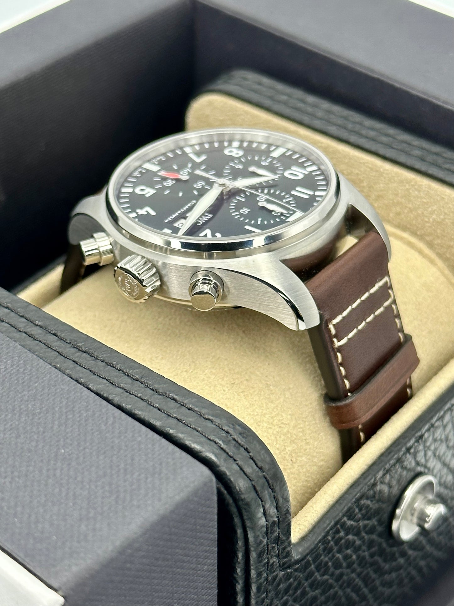 2023 IWC Pilot's Chronograph 41mm IW388103 Stainless Steel Green Dial - MyWatchLLC