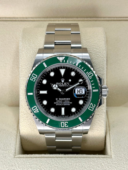 NEW 2022 Rolex Submariner Date “Starbucks” 41mm 126610LV Oyster Black Dial - MyWatchLLC
