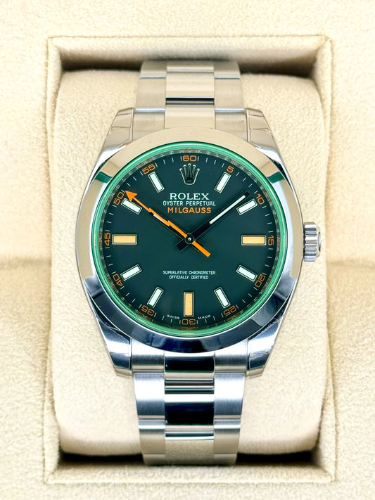 NEW 2009 Rolex Milgauss 40mm 116400GV Black Dial