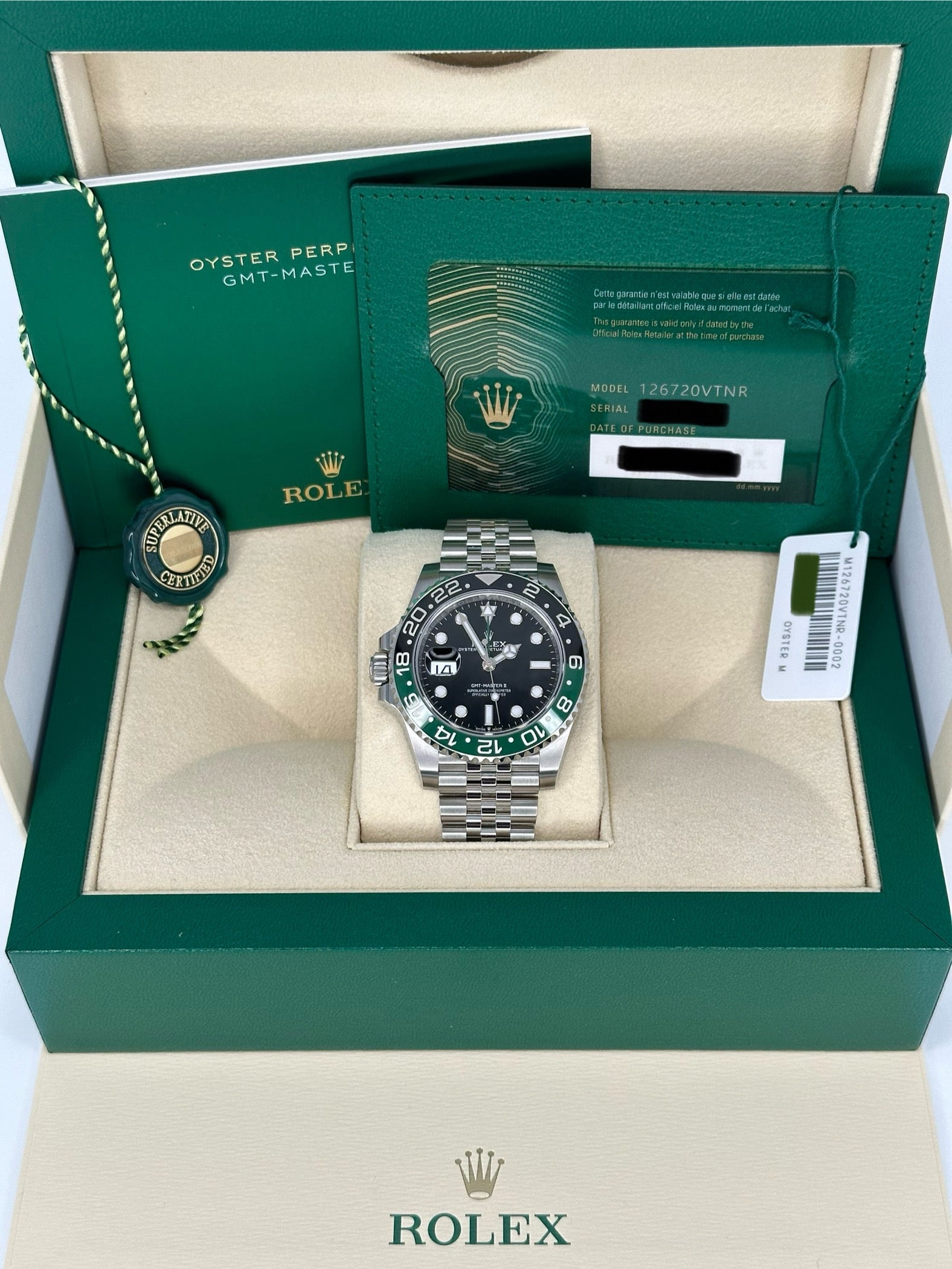 NEW 2023 Rolex GMT-Master II “Sprite” 40mm 126720VTNR Jubilee - MyWatchLLC