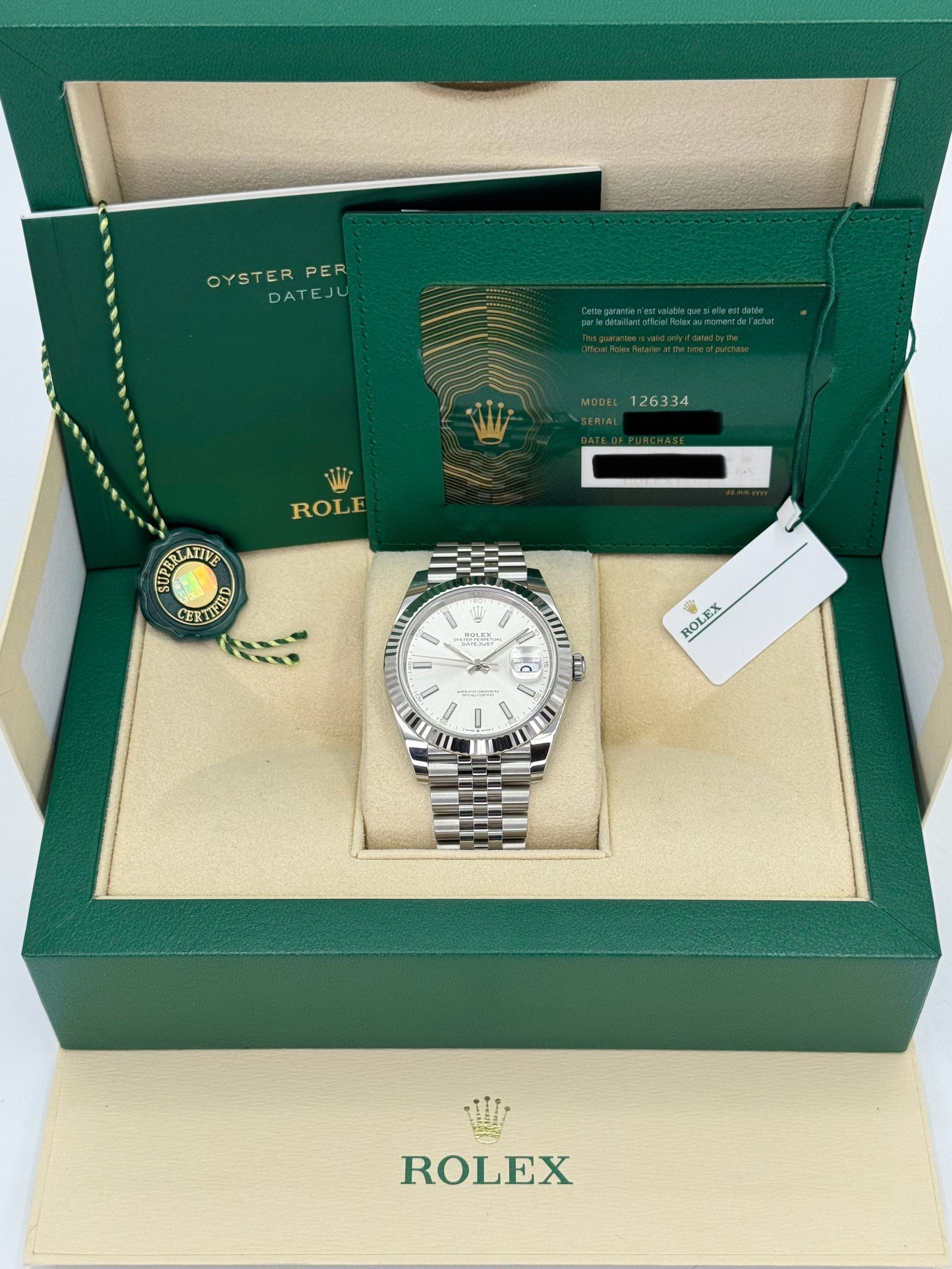 NEW 2023 Rolex Datejust 41mm 126334 Stainless Steel Jubilee Silver Dial - MyWatchLLC